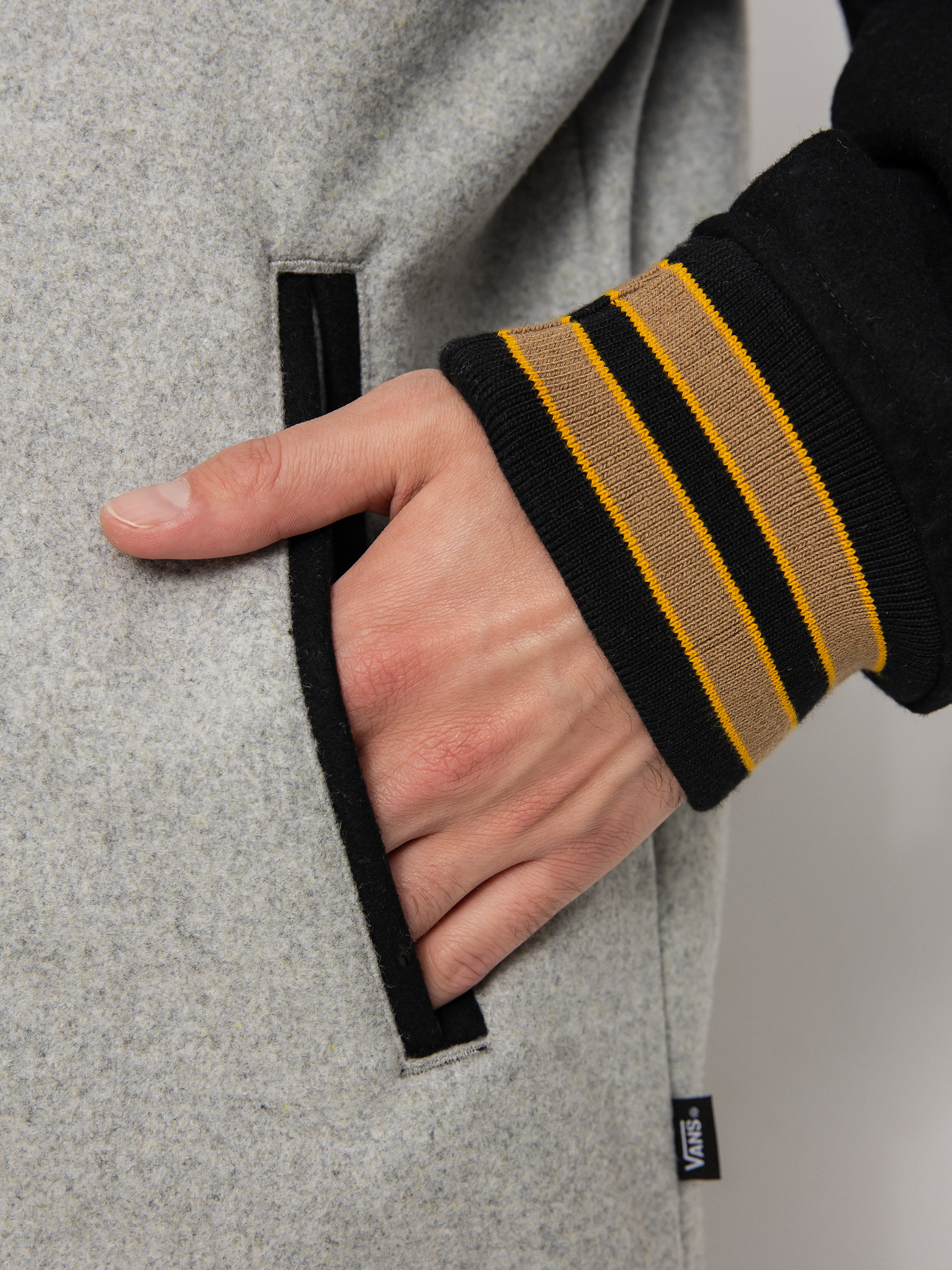 Vans Checkerboard Research Varsity Jacket (checkerboard research charcoal heather/b)