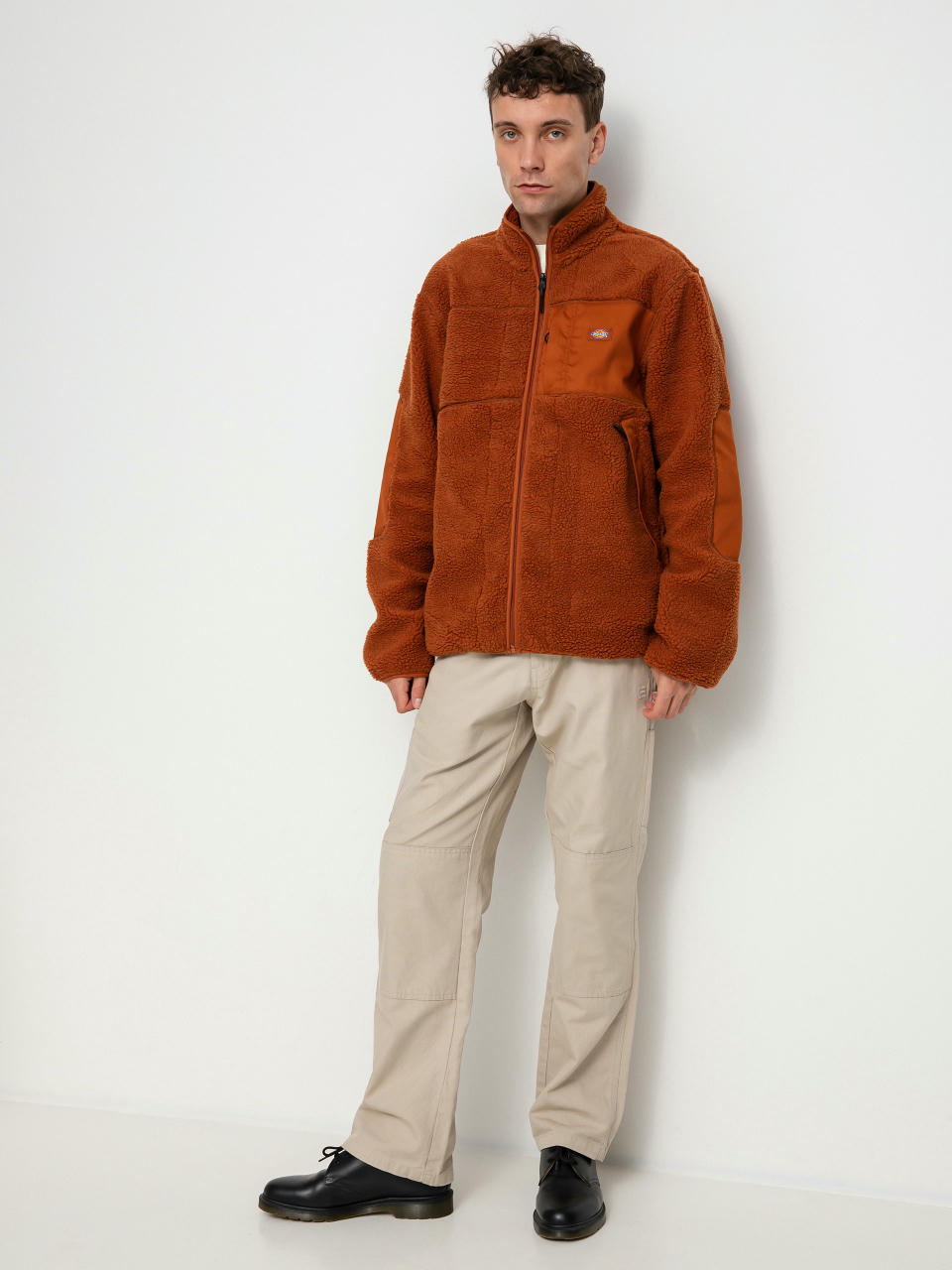 Mens Dickies Red Chute Sherpa Fleece  (gingerbread)