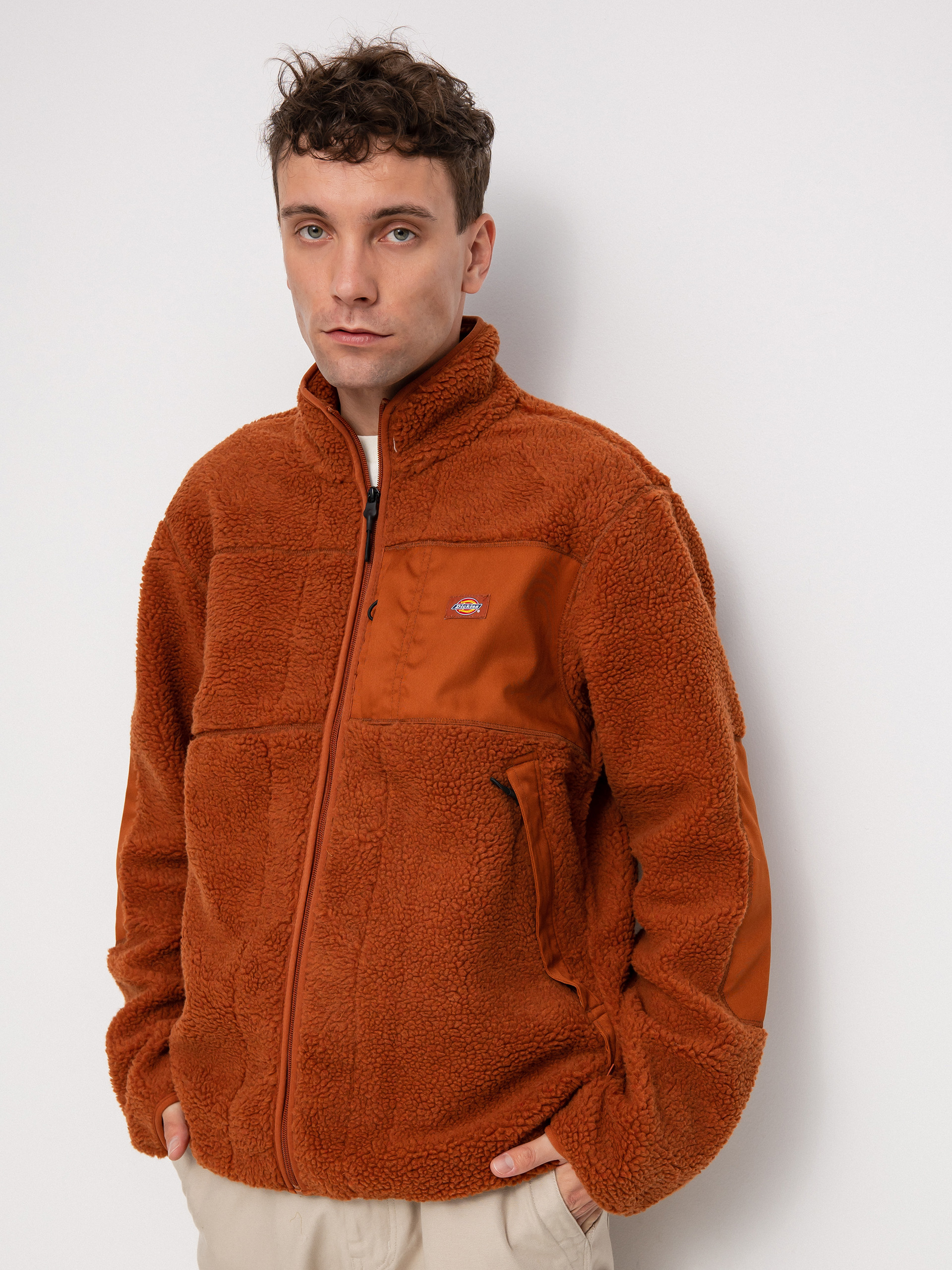 Mens Dickies Red Chute Sherpa Fleece  (gingerbread)
