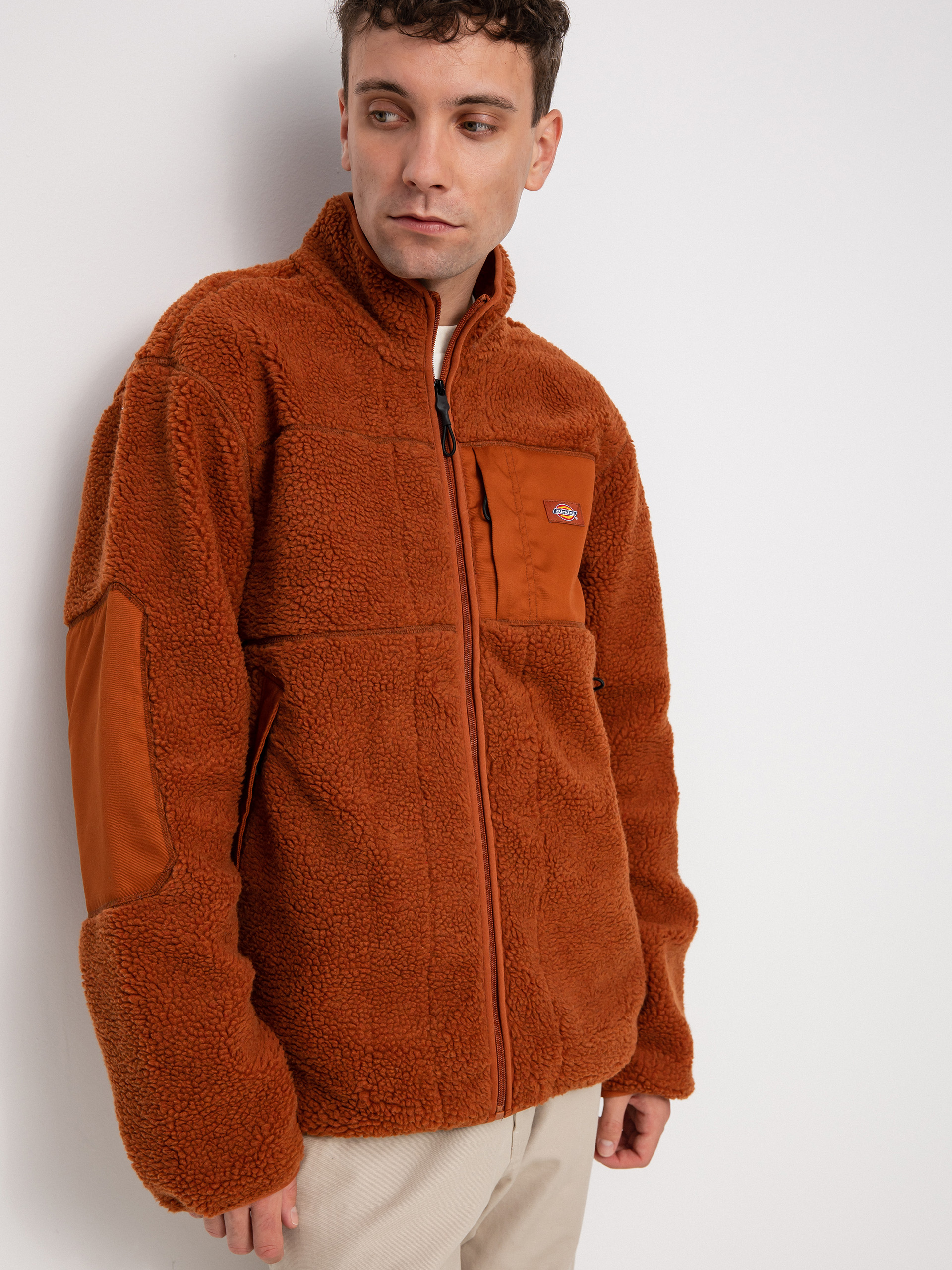 Mens Dickies Red Chute Sherpa Fleece  (gingerbread)