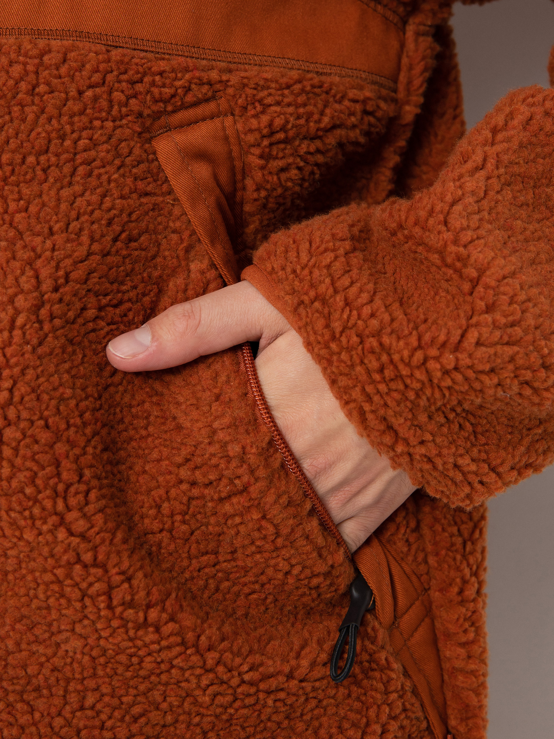 Mens Dickies Red Chute Sherpa Fleece  (gingerbread)