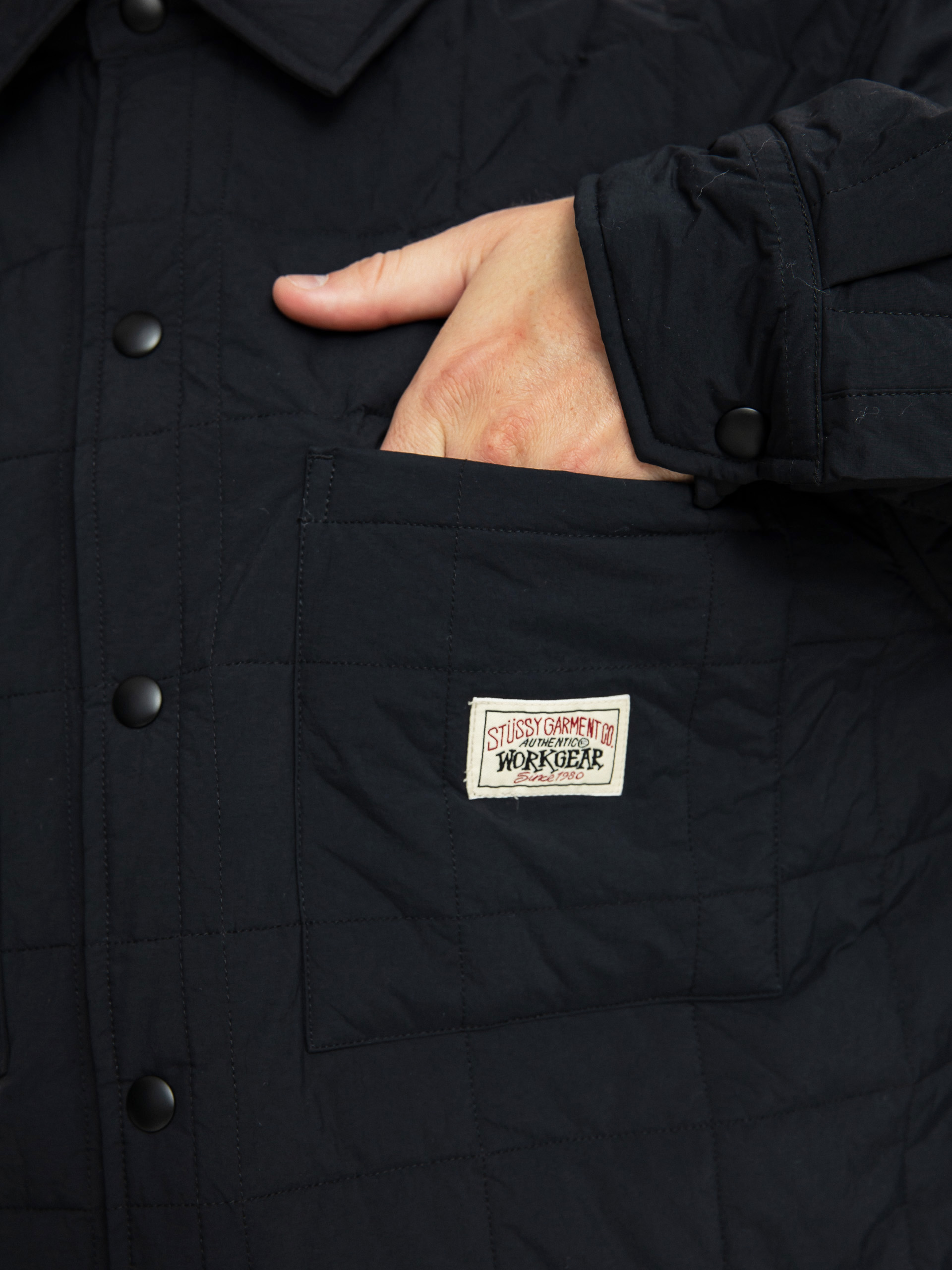Stussy Quilted Fatigue Shirt (black)