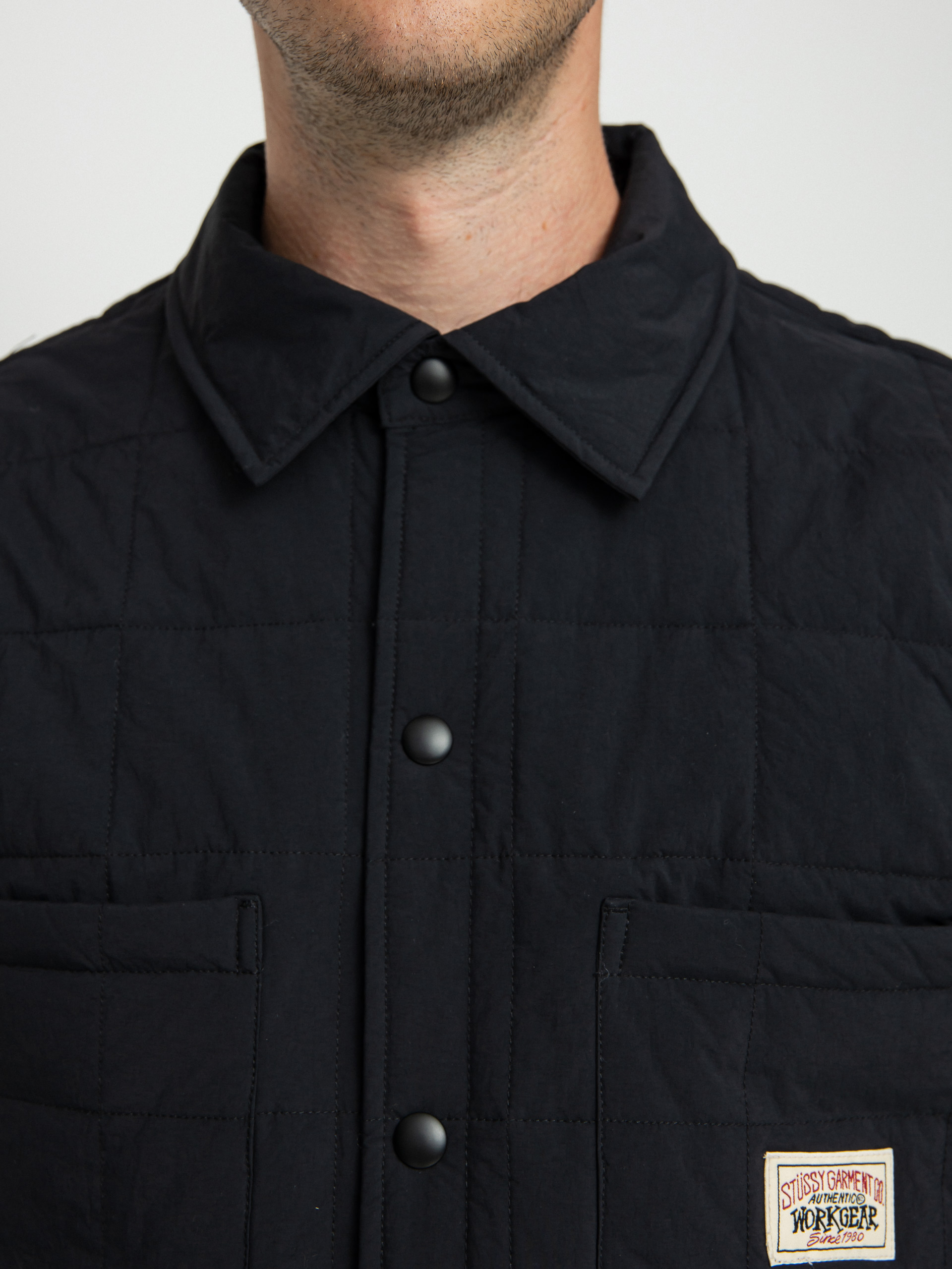Stussy Quilted Fatigue Shirt (black)