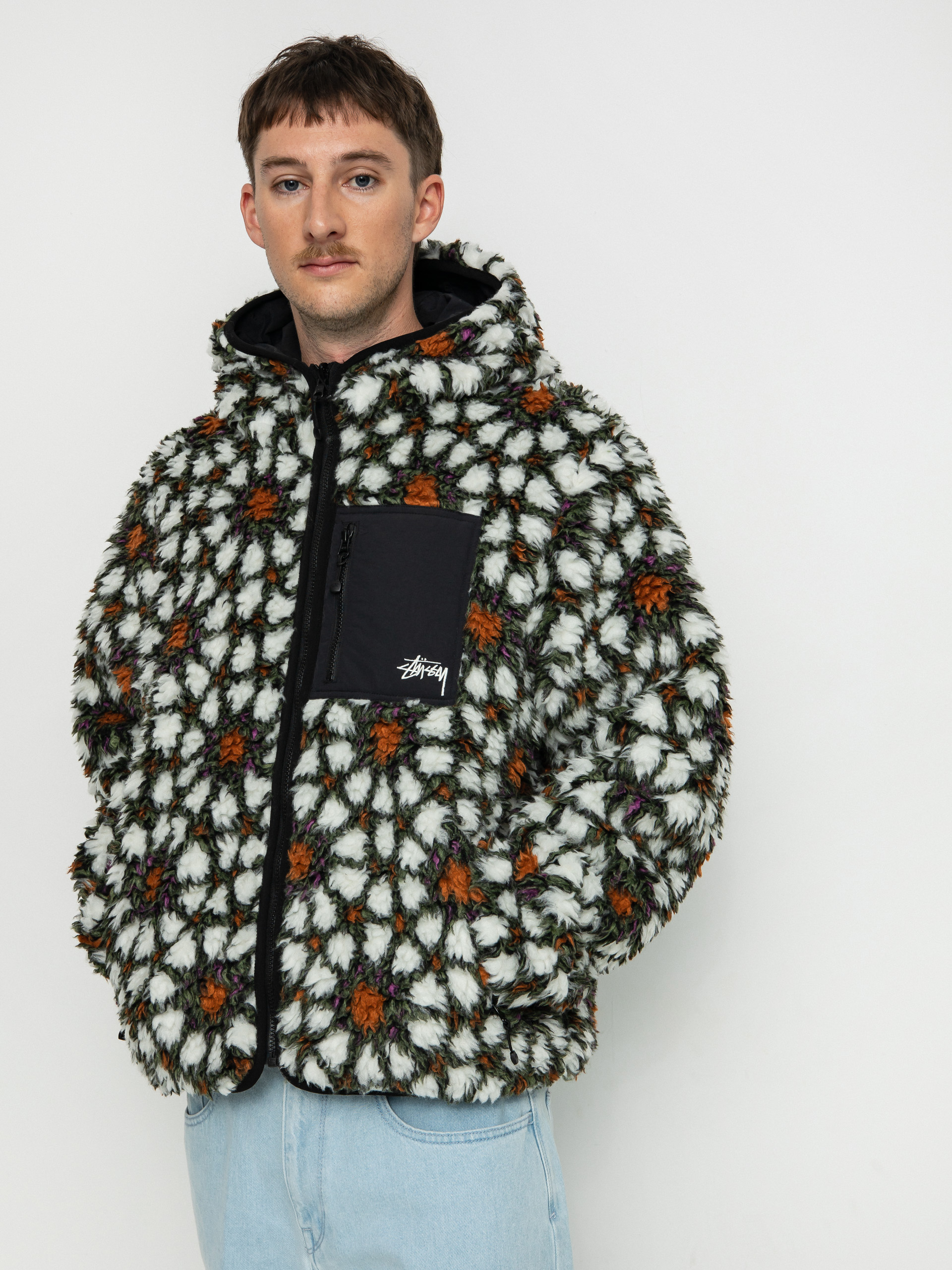 Stussy Pattern Sherpa Jacket (natural)