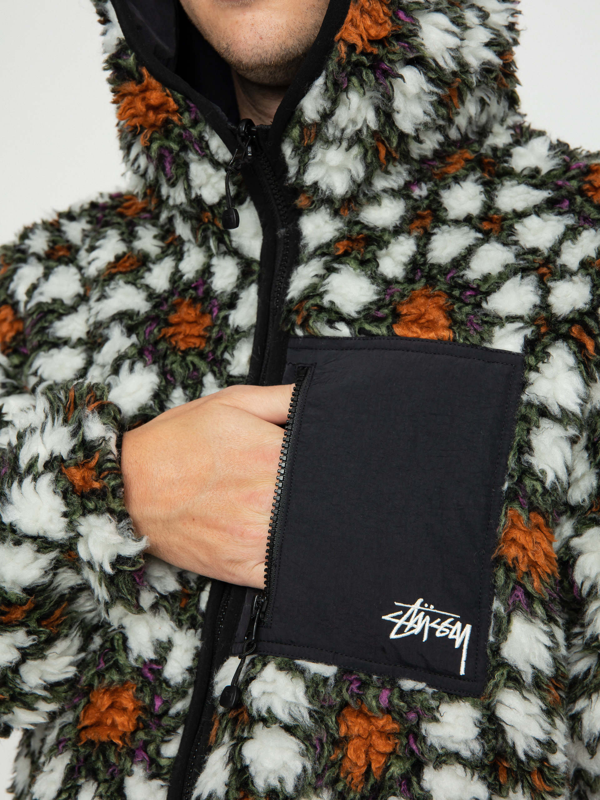 Stussy Pattern Sherpa Jacket (natural)
