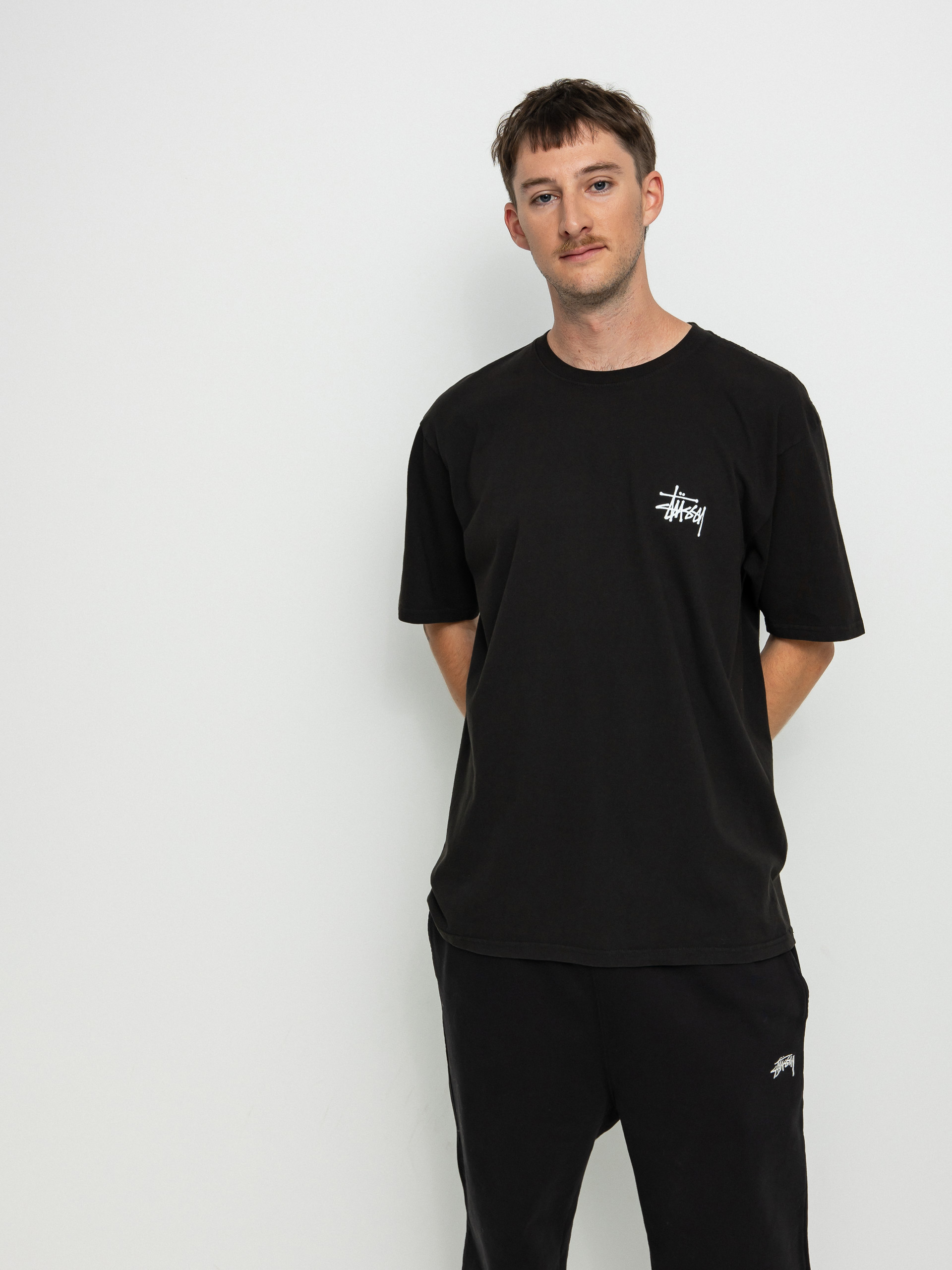 Stussy Basic Pig. Dyed T-shirt (black)