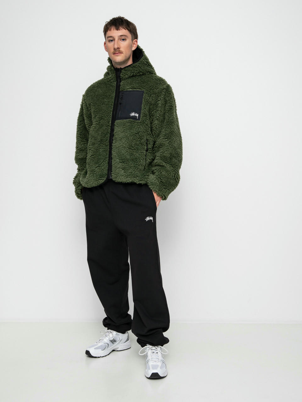 Stussy Sherpa Jacket (olive)