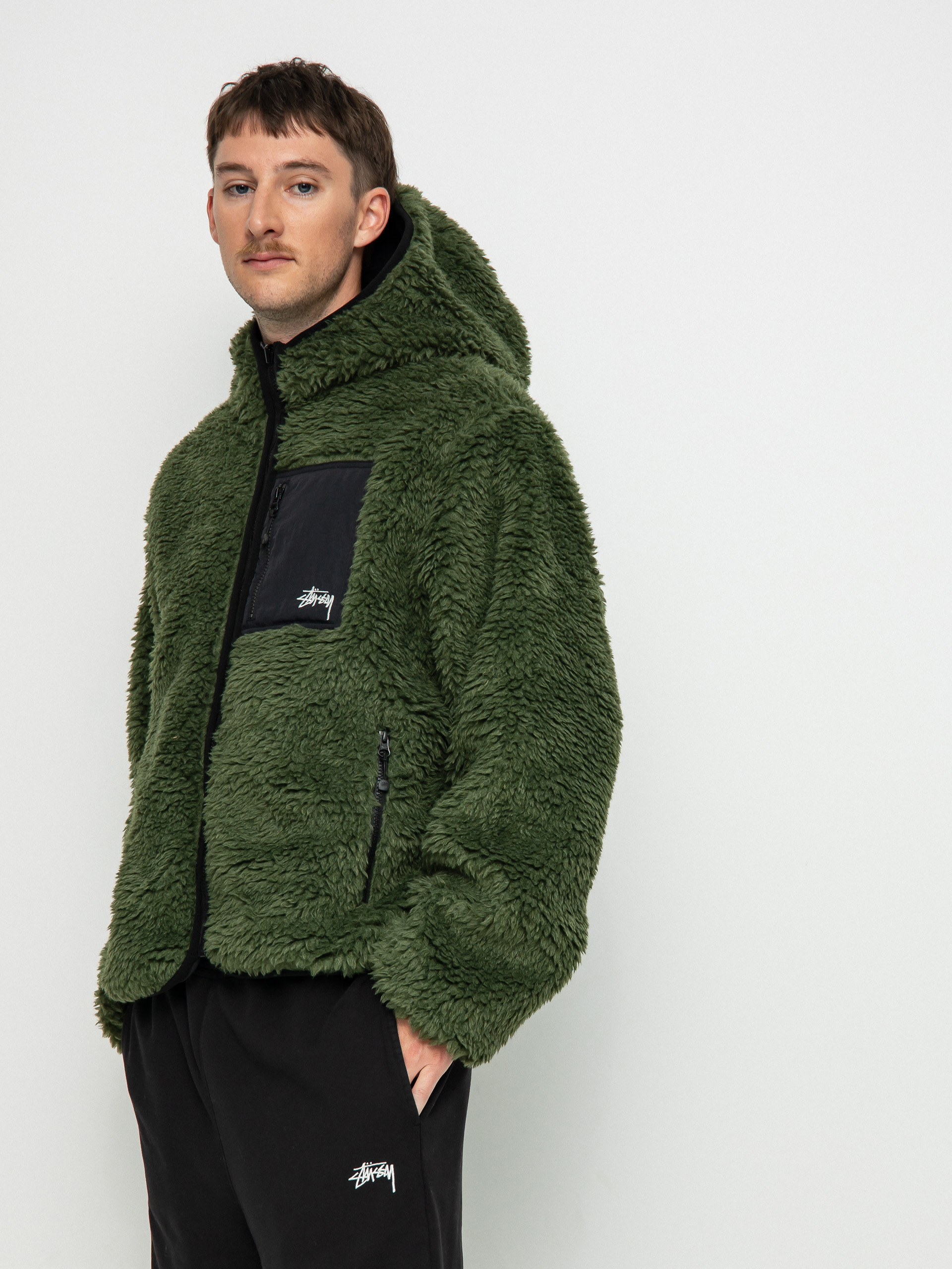 Stussy Sherpa Jacke (olive)