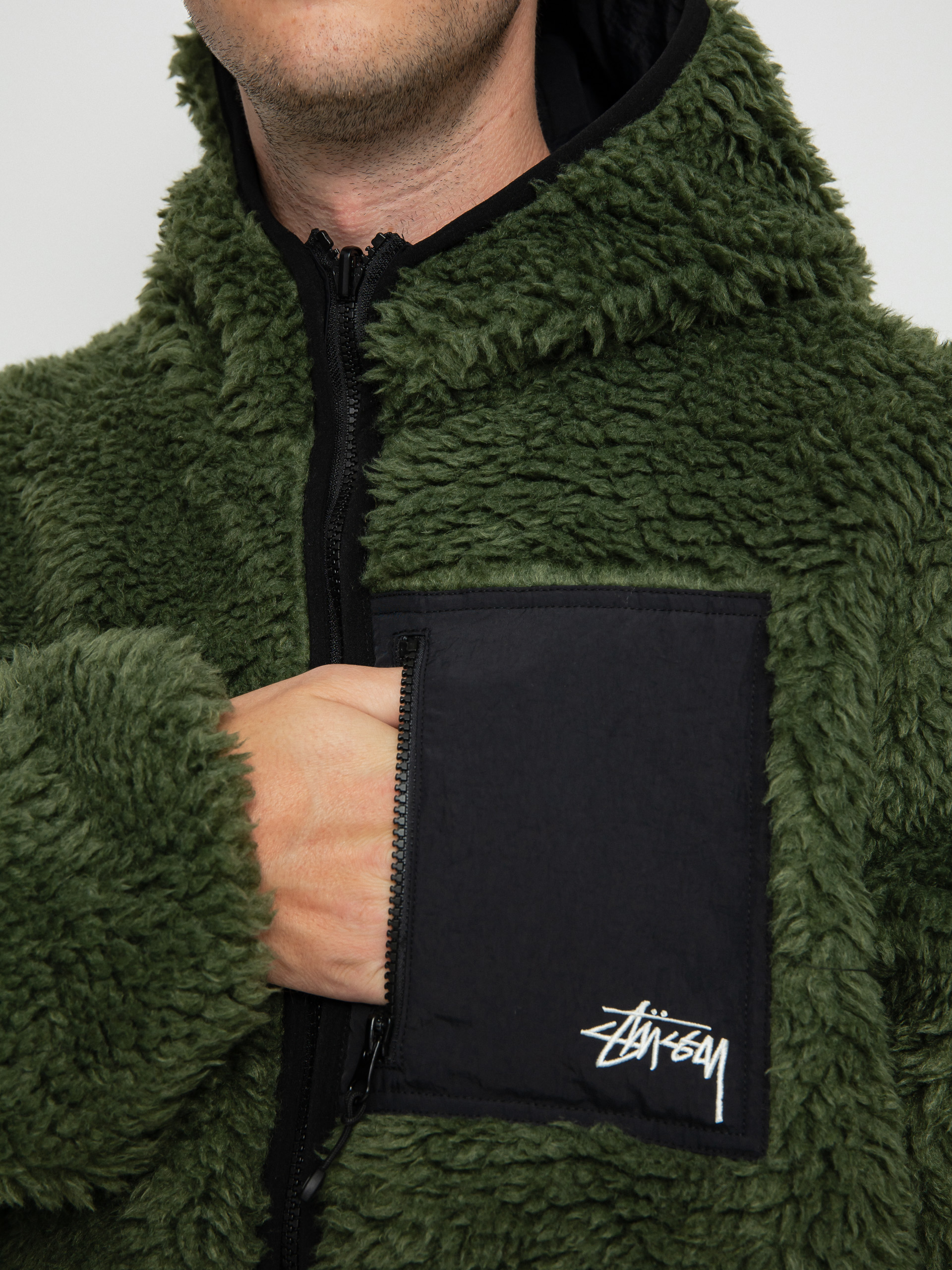Stussy Sherpa Jacket (olive)