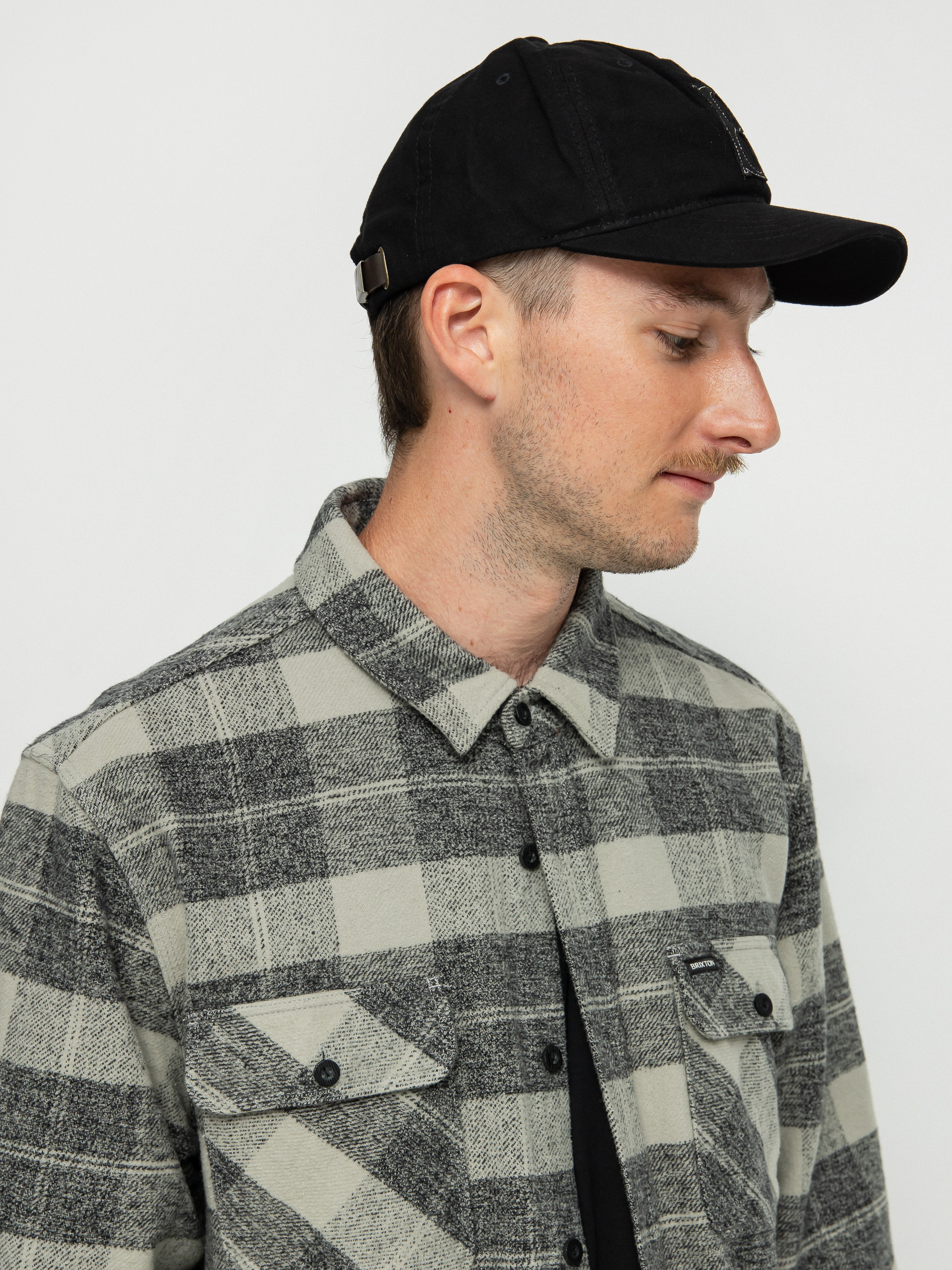 Brixton Bowery Heavy Weight Ls Shirt (black/charcoal)