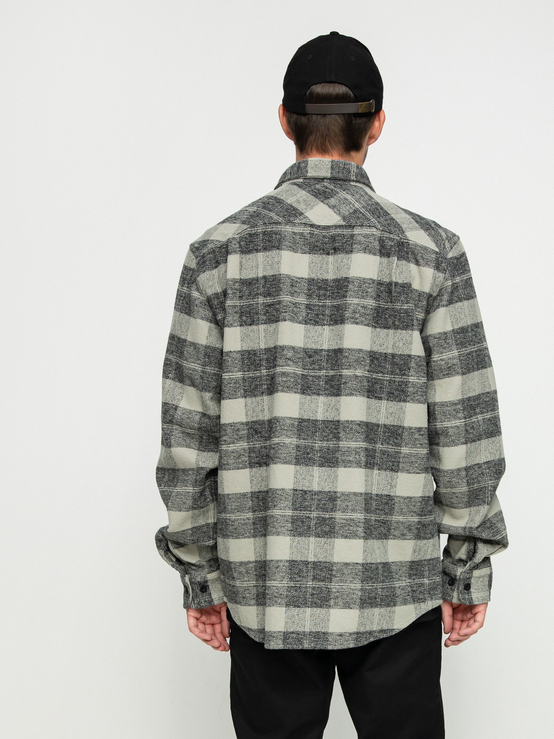 Brixton Bowery Heavy Weight Ls Shirt (black/charcoal)