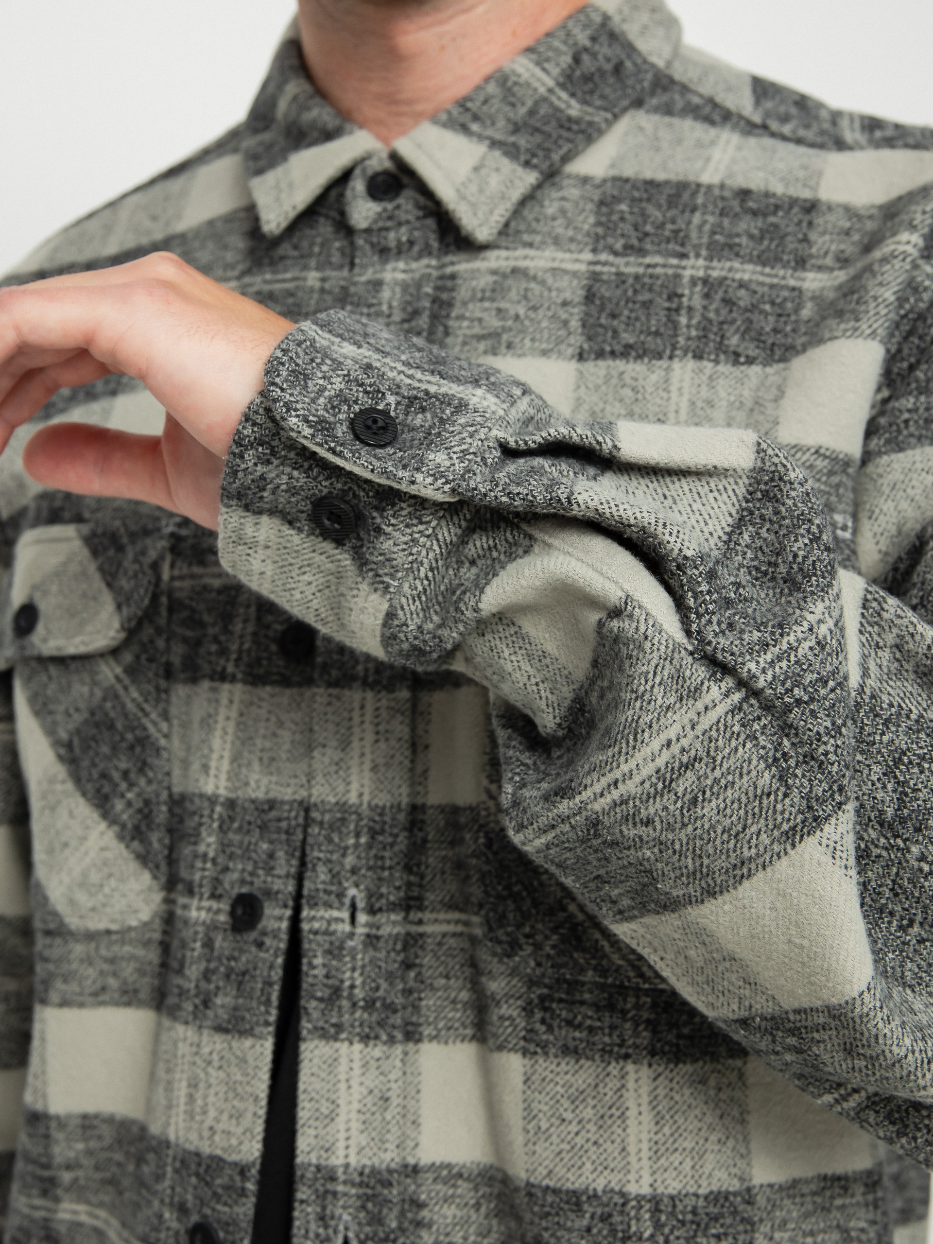 Brixton Bowery Heavy Weight Ls Shirt (black/charcoal)