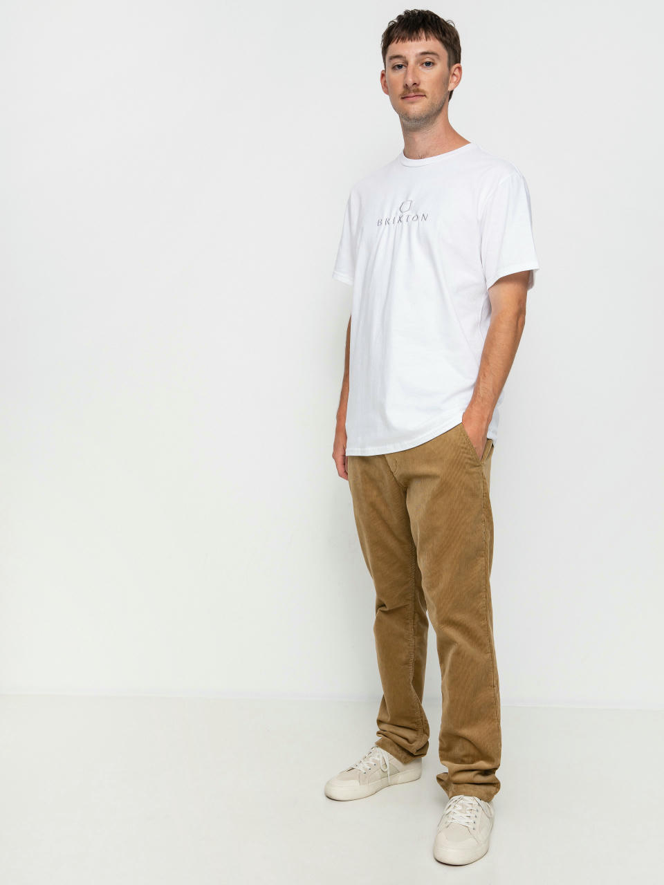 Brixton Alpha Thread T-Shirt (white/white)