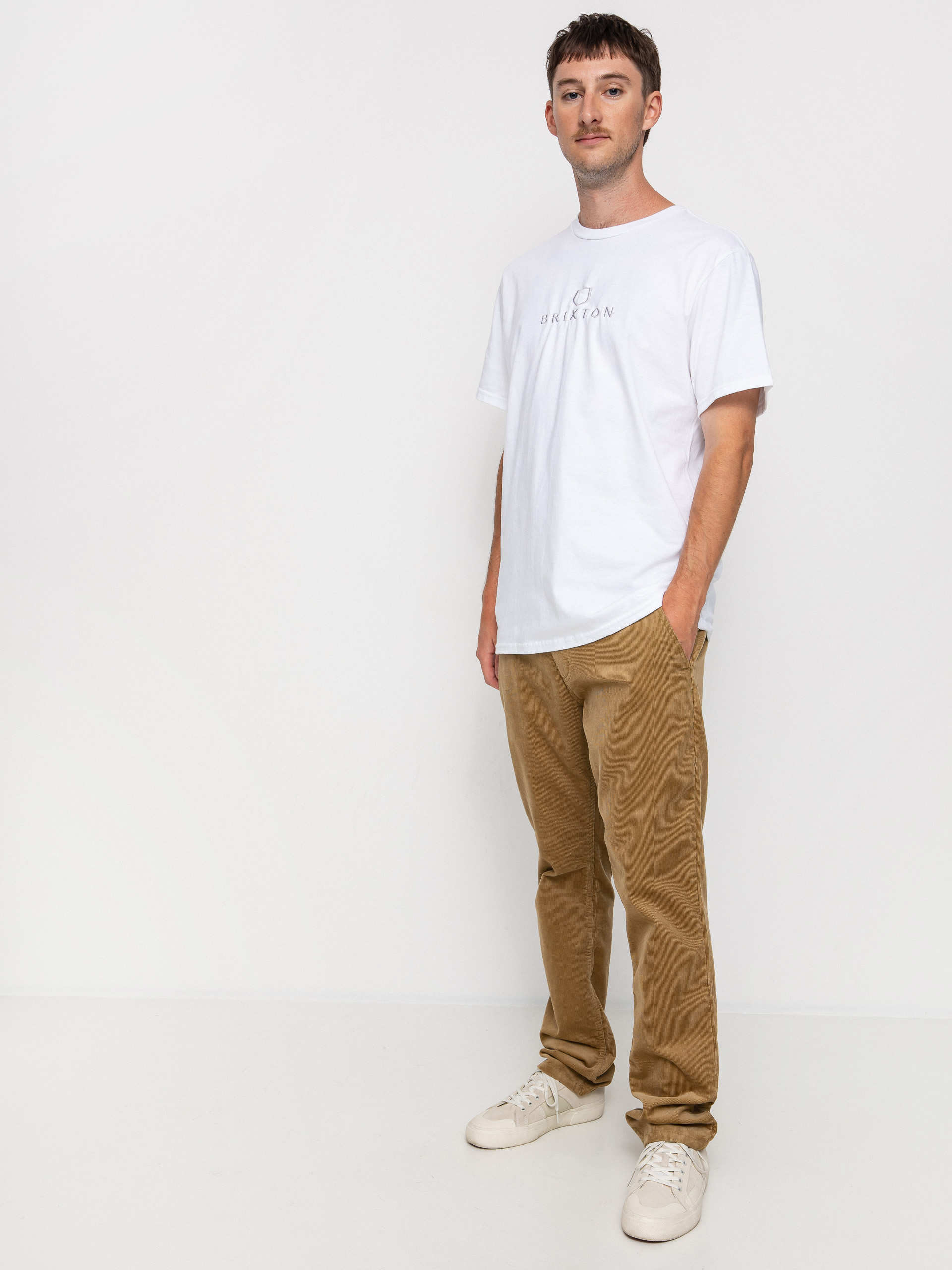 Brixton Alpha Thread T-shirt (white/white)