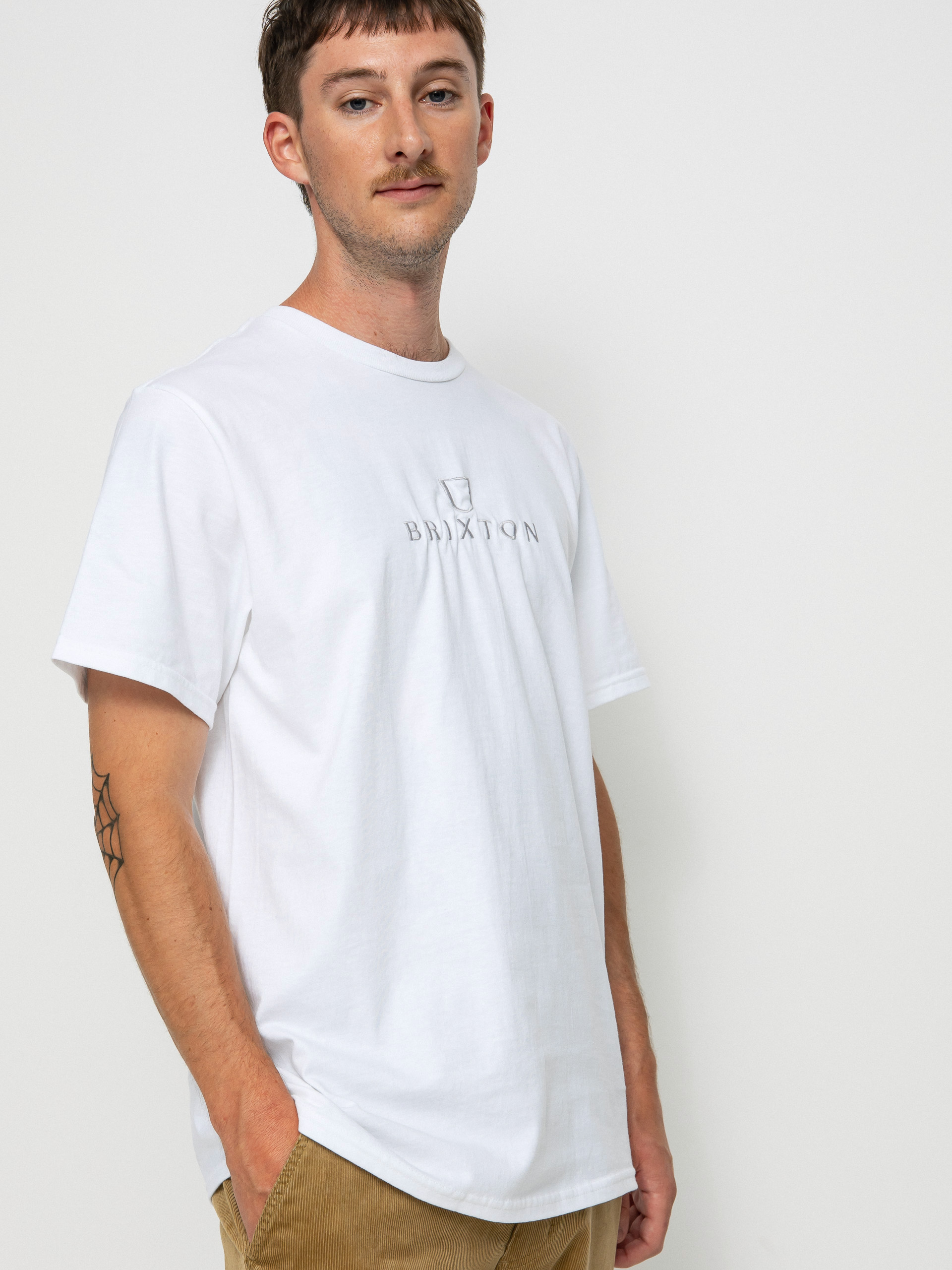 Brixton Alpha Thread T-shirt (white/white)