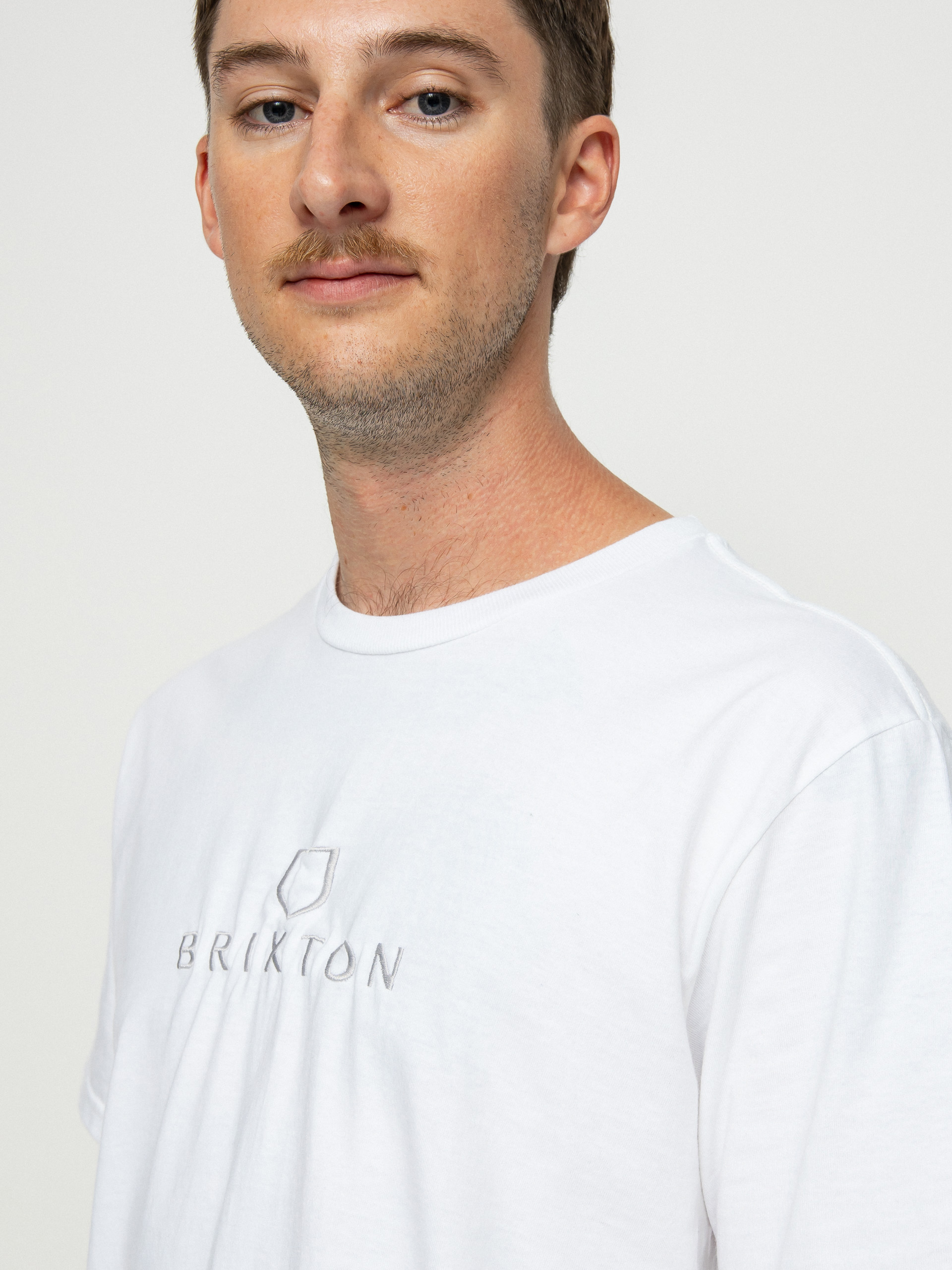 Brixton Alpha Thread T-shirt (white/white)
