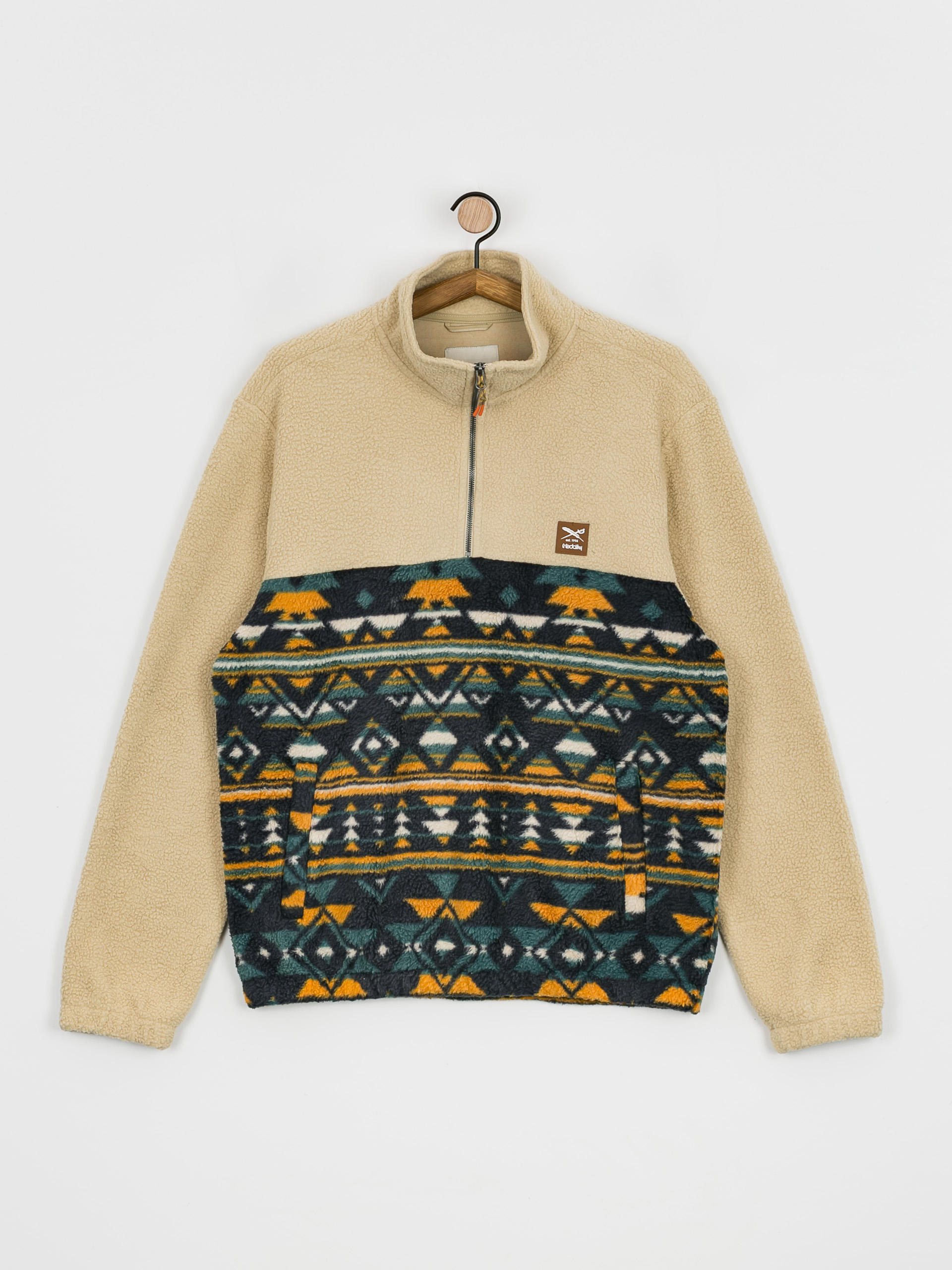Iriedaily Insaneia Troyer Fleece - beige (navy khaki)
