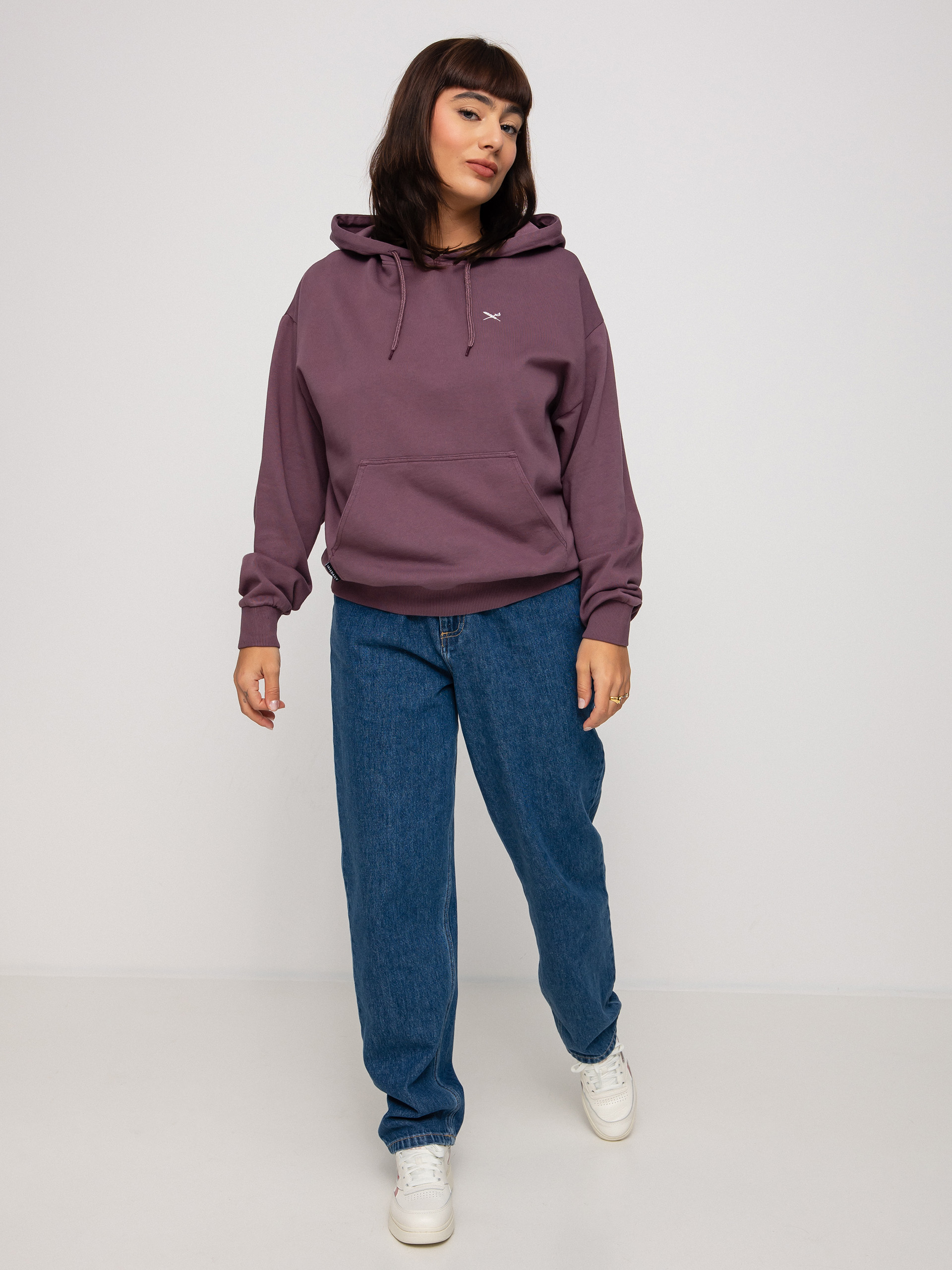 Iriedaily 【 Flagli Hoodie - Aubergine Women 】 ファッション レディースファッション トップス パーカー レディース Iriedaily Flagli Sweatshirt Wmn - violet (aubergine)