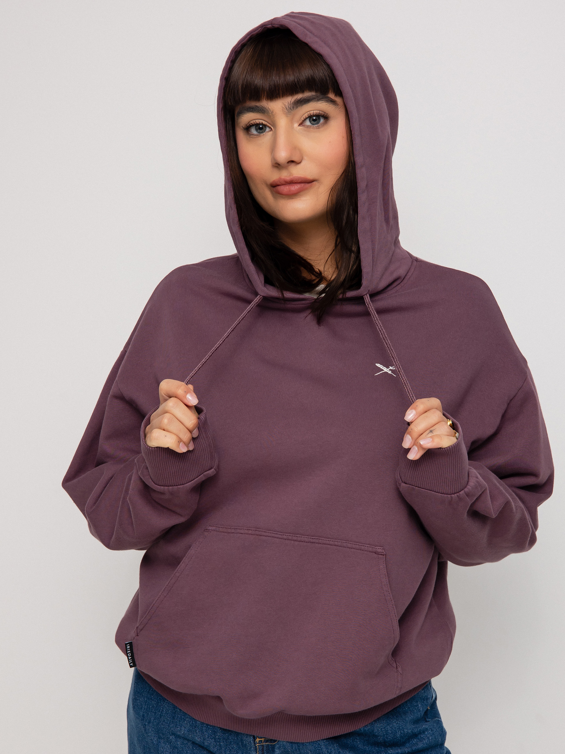 Iriedaily 【 Flagli Hoodie - Aubergine Women 】 ファッション レディースファッション トップス パーカー レディース Iriedaily Flagli Sweatshirt Wmn - violet (aubergine)