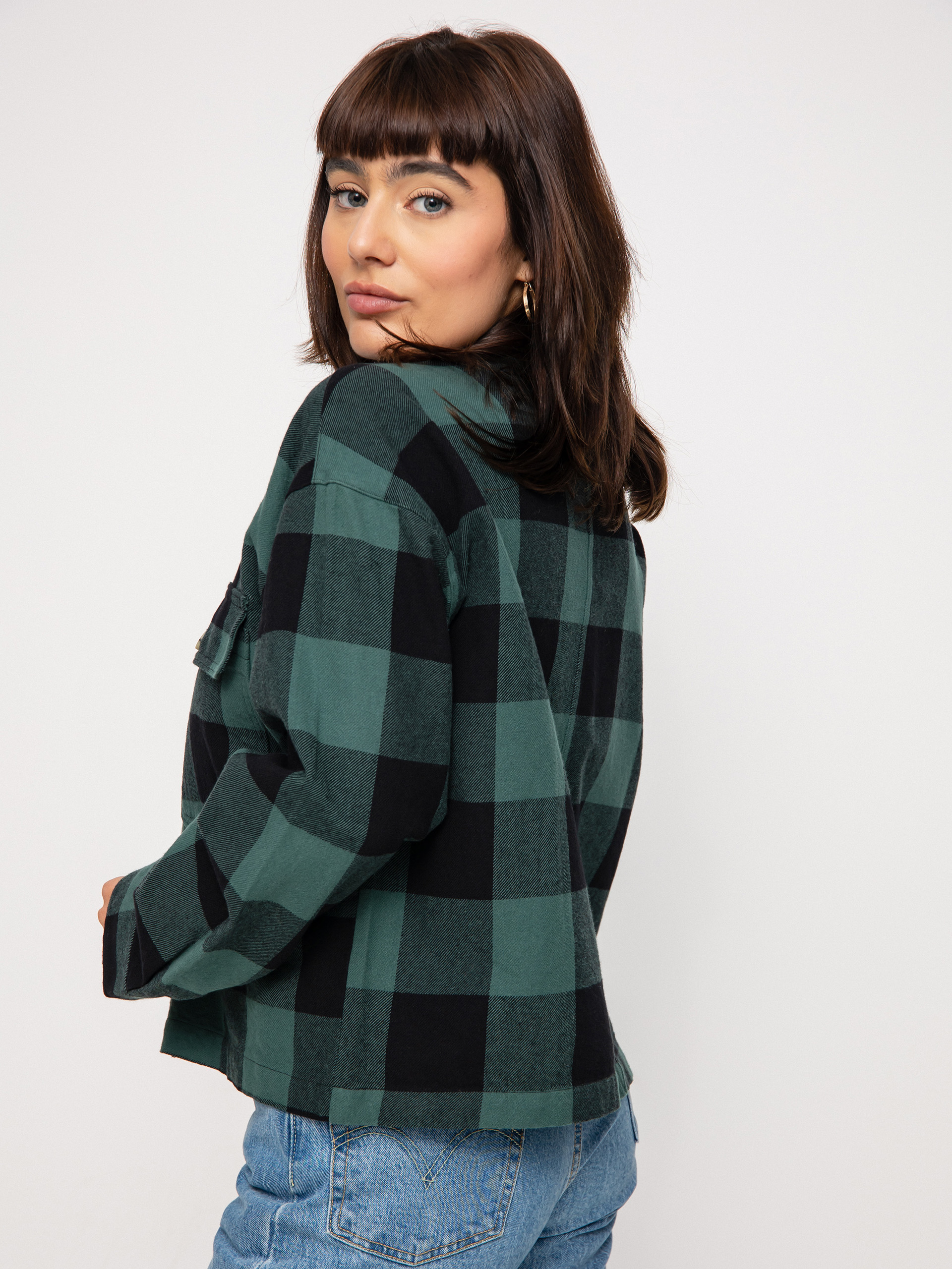 Brixton Bowery Flannel Ls Shirt Wmn (emerald)