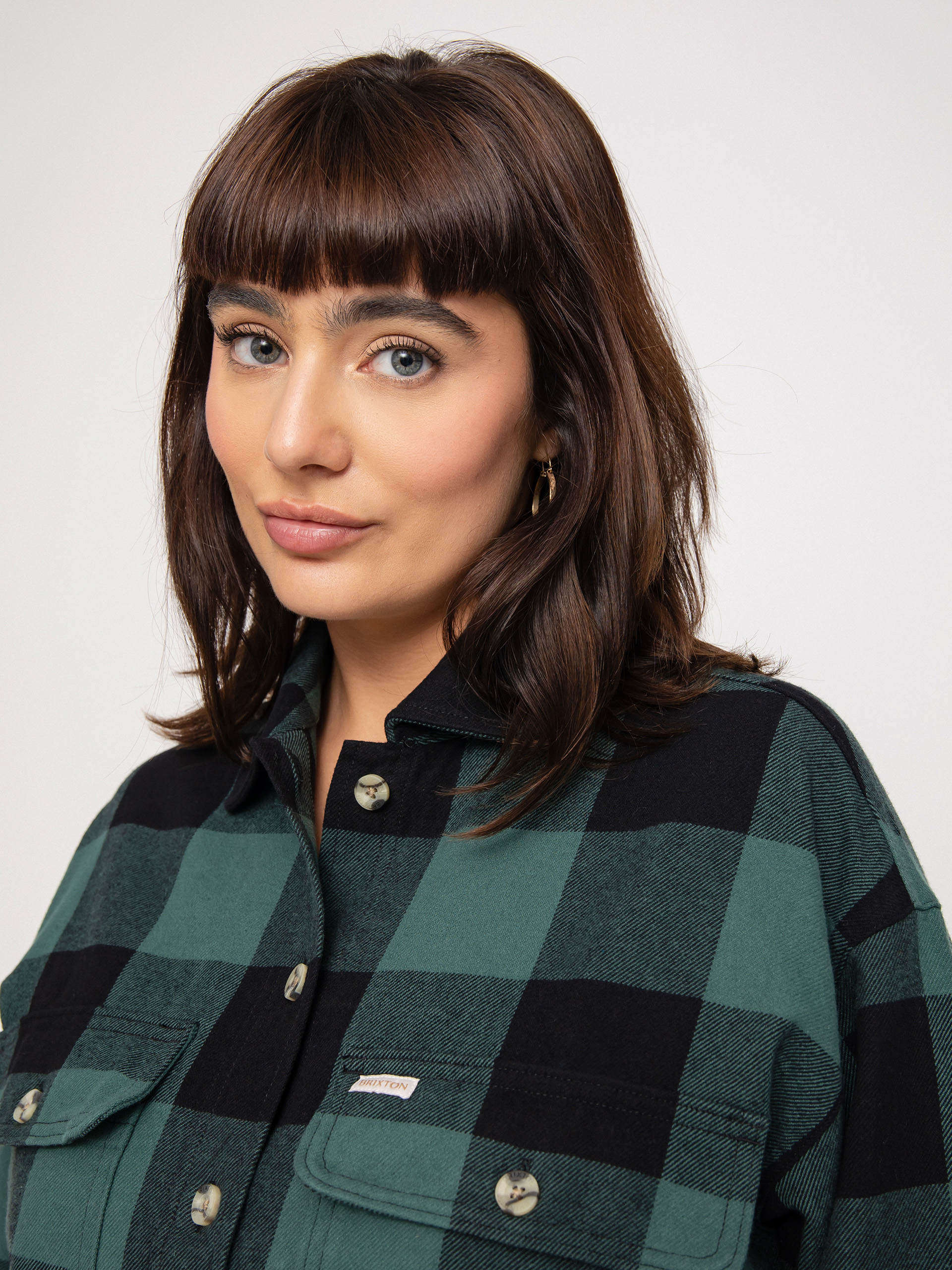 Brixton Bowery Flannel Ls Shirt Wmn (emerald)