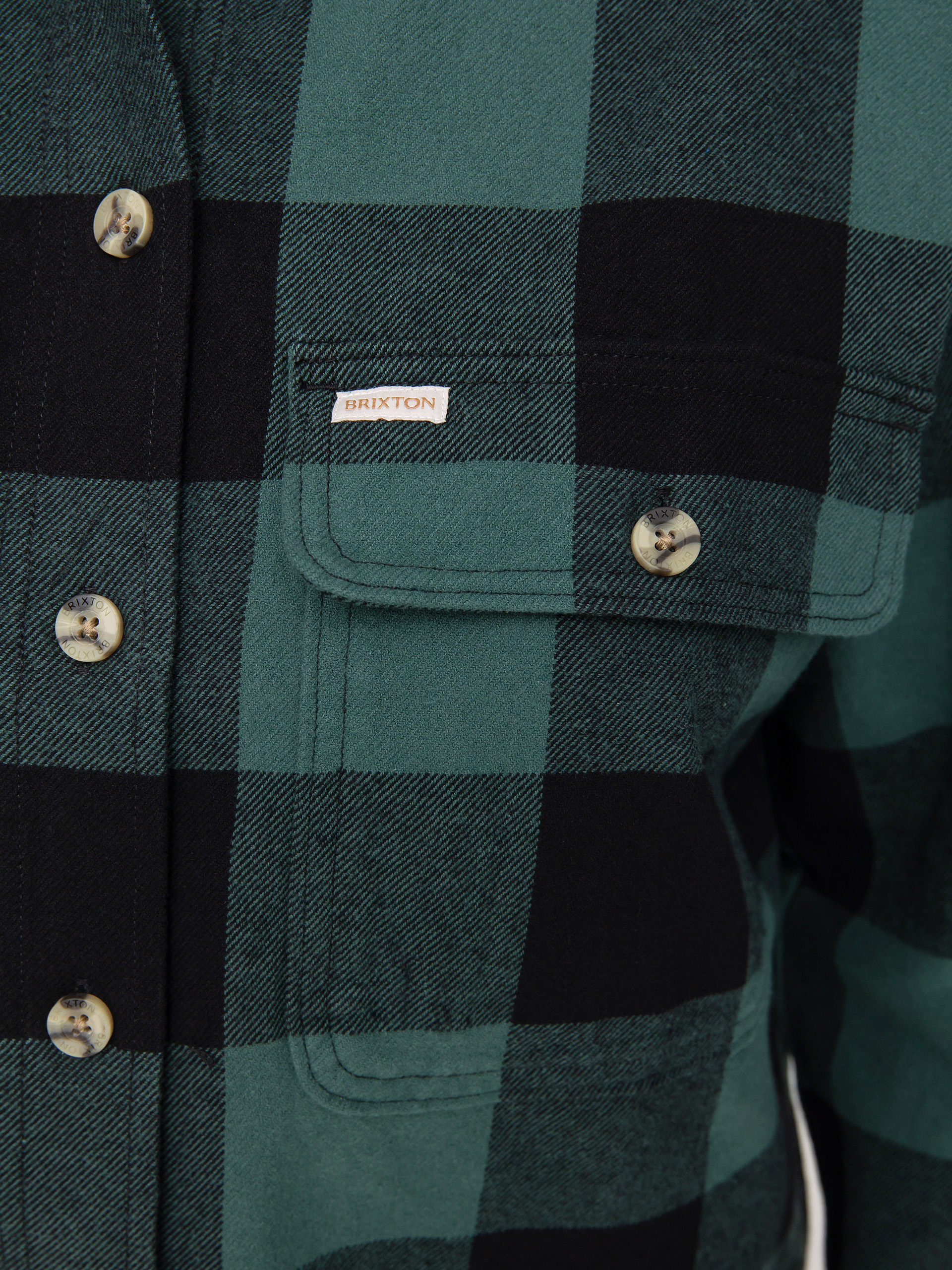 Brixton Bowery Flannel Ls Shirt Wmn (emerald)