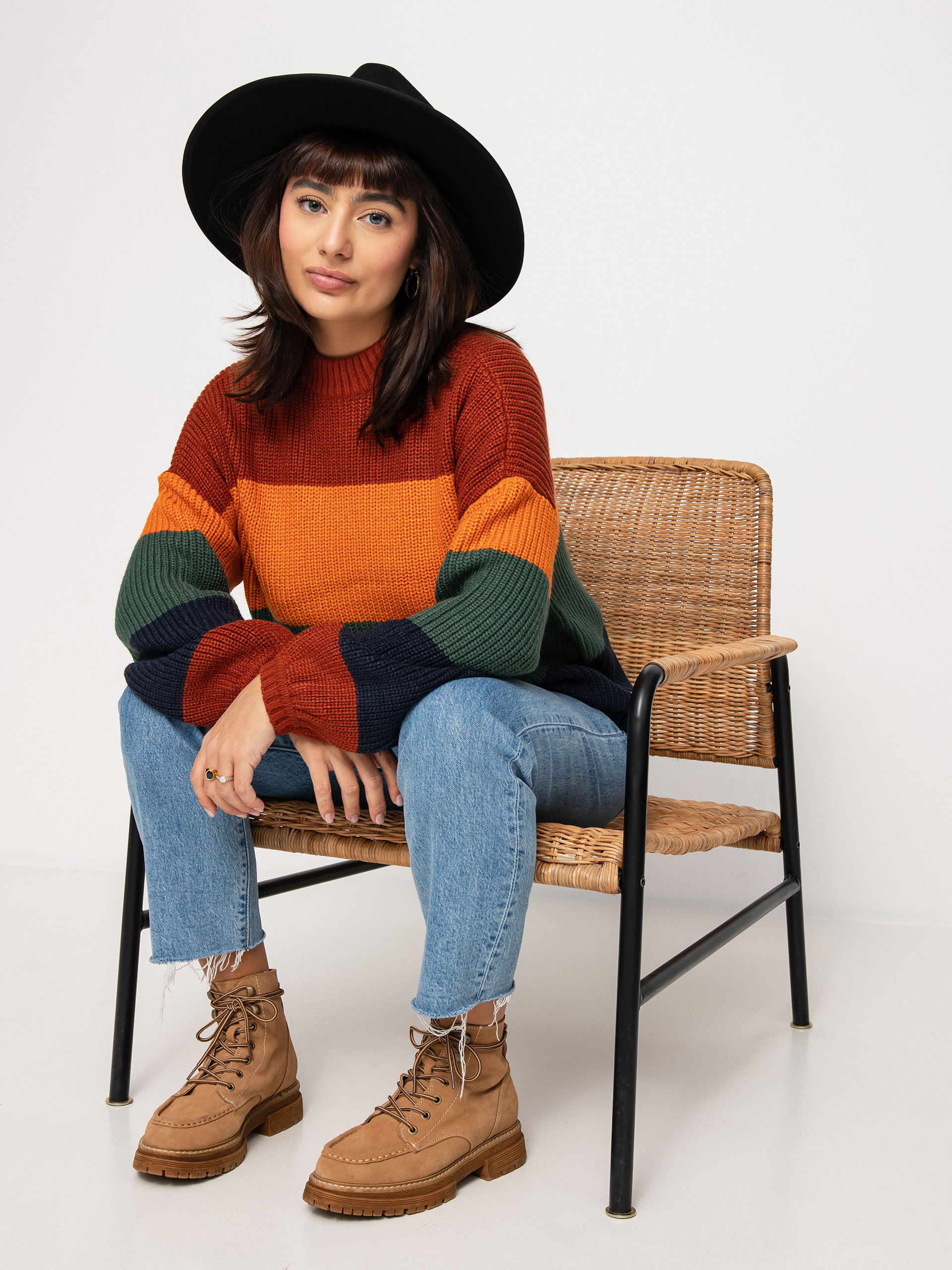 Brixton Madero Pulli Wmn (burnt henna)