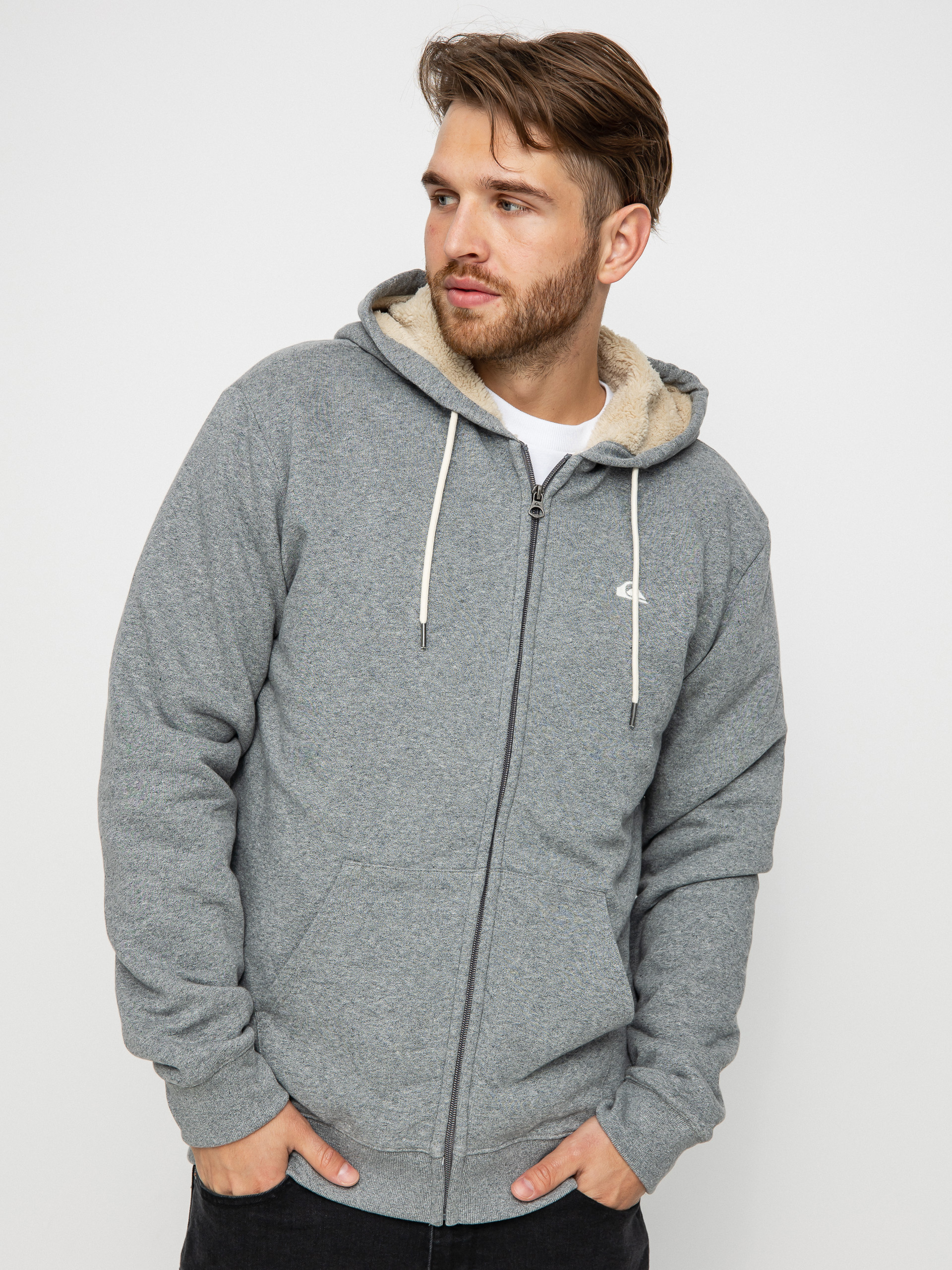 Light grey sherpa pullover hotsell