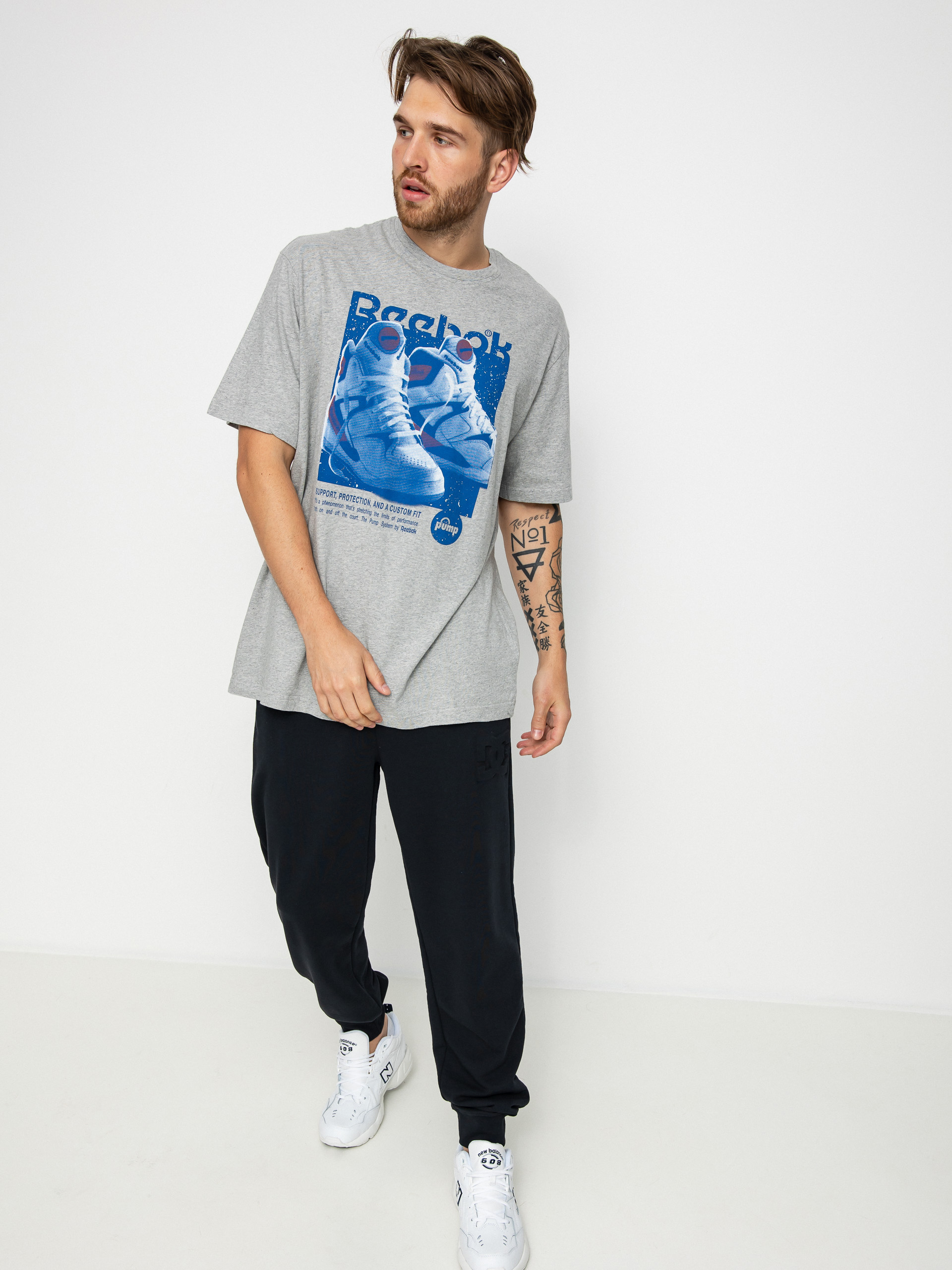 Reebok GS Retro Pump T-shirt grey (mgreyh)