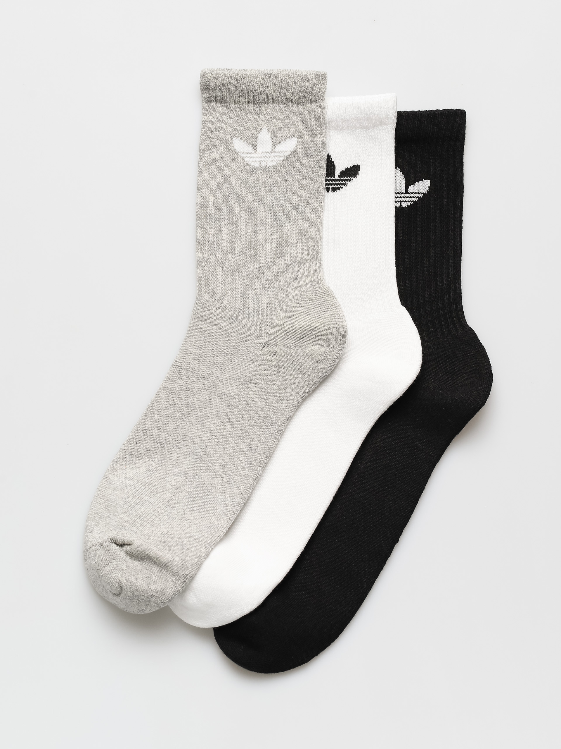 adidas Originals CusTre Crew Socks (white/mgreyh/black)