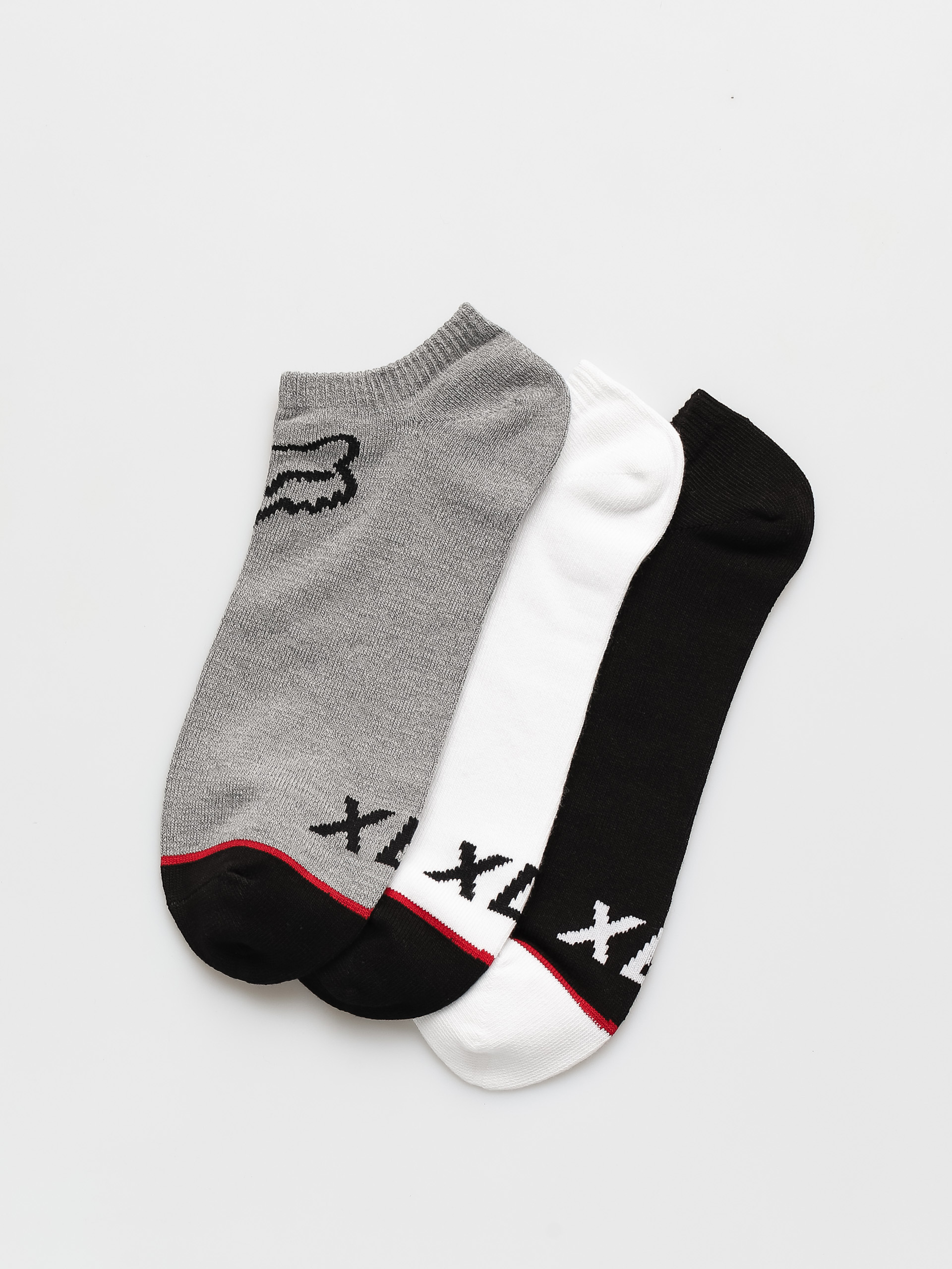 Fox No Show 3 Pack Socks (multi)