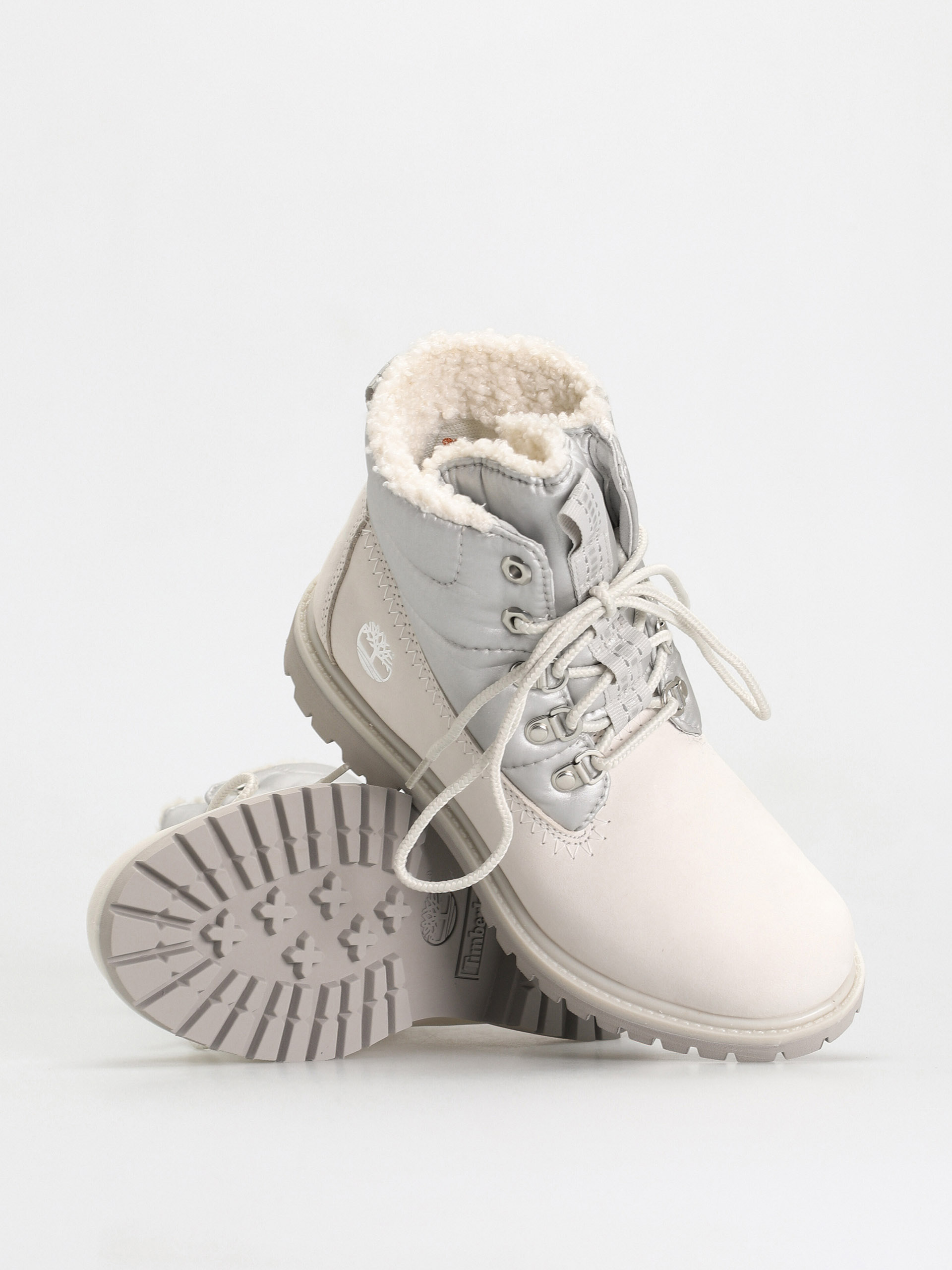 Timberland 6 Prem Puffer Bt Wp Shoes Wmn (white nubuck/silver)