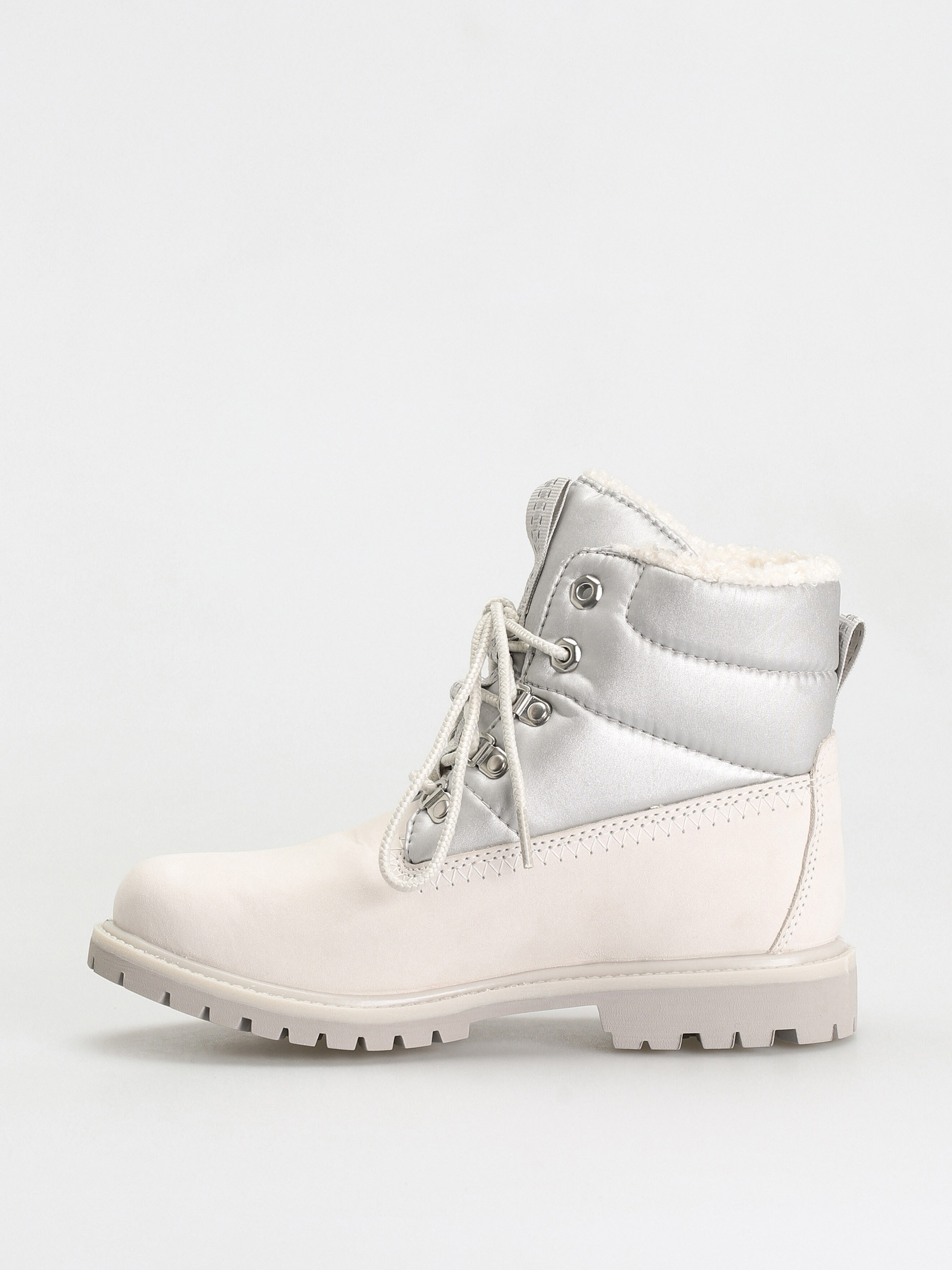 Timberland 6 Prem Puffer Bt Wp Shoes Wmn (white nubuck/silver)