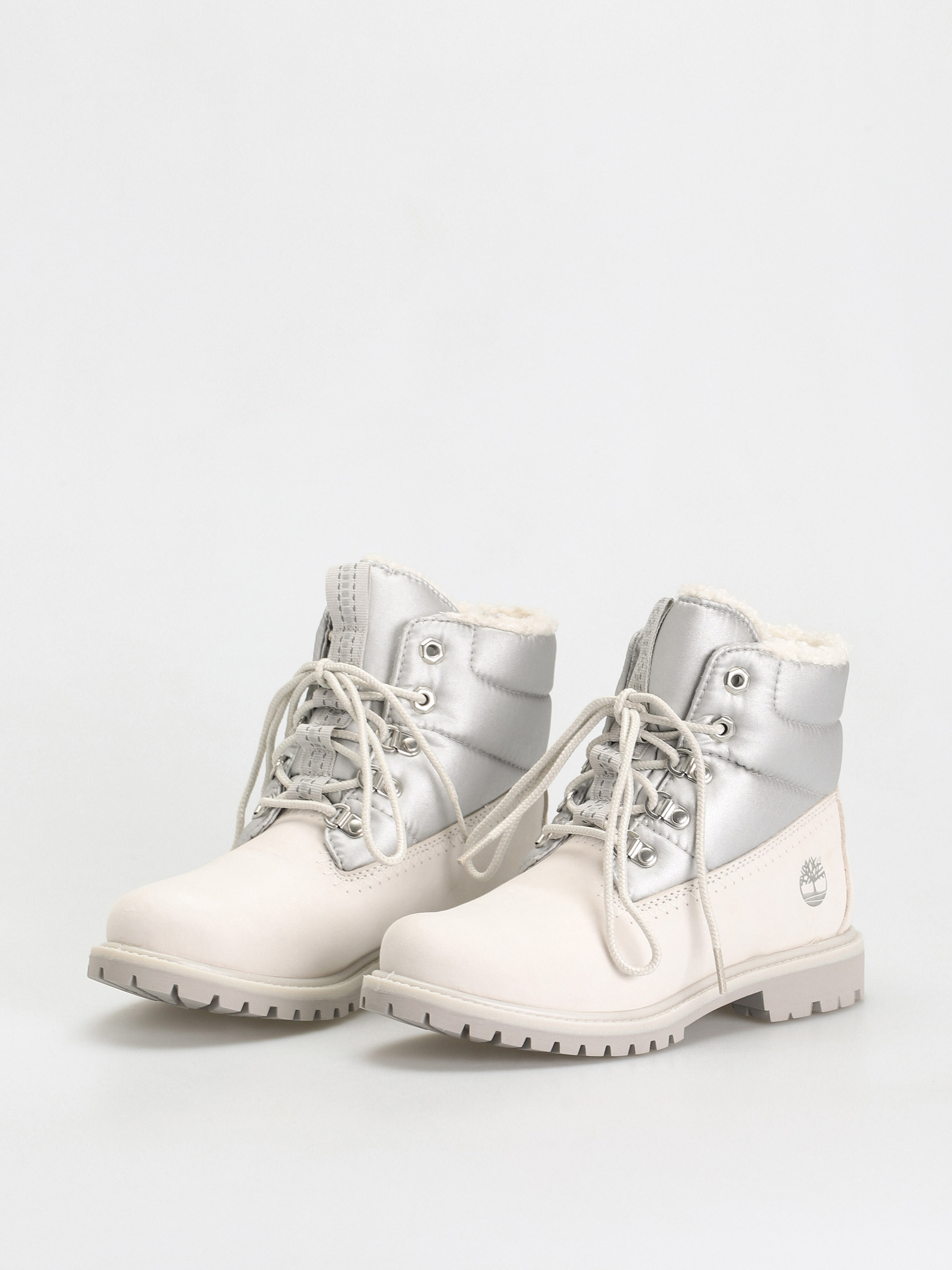 Timberland 6 Prem Puffer Bt Wp Schuhe Wmn (white nubuck/silver)