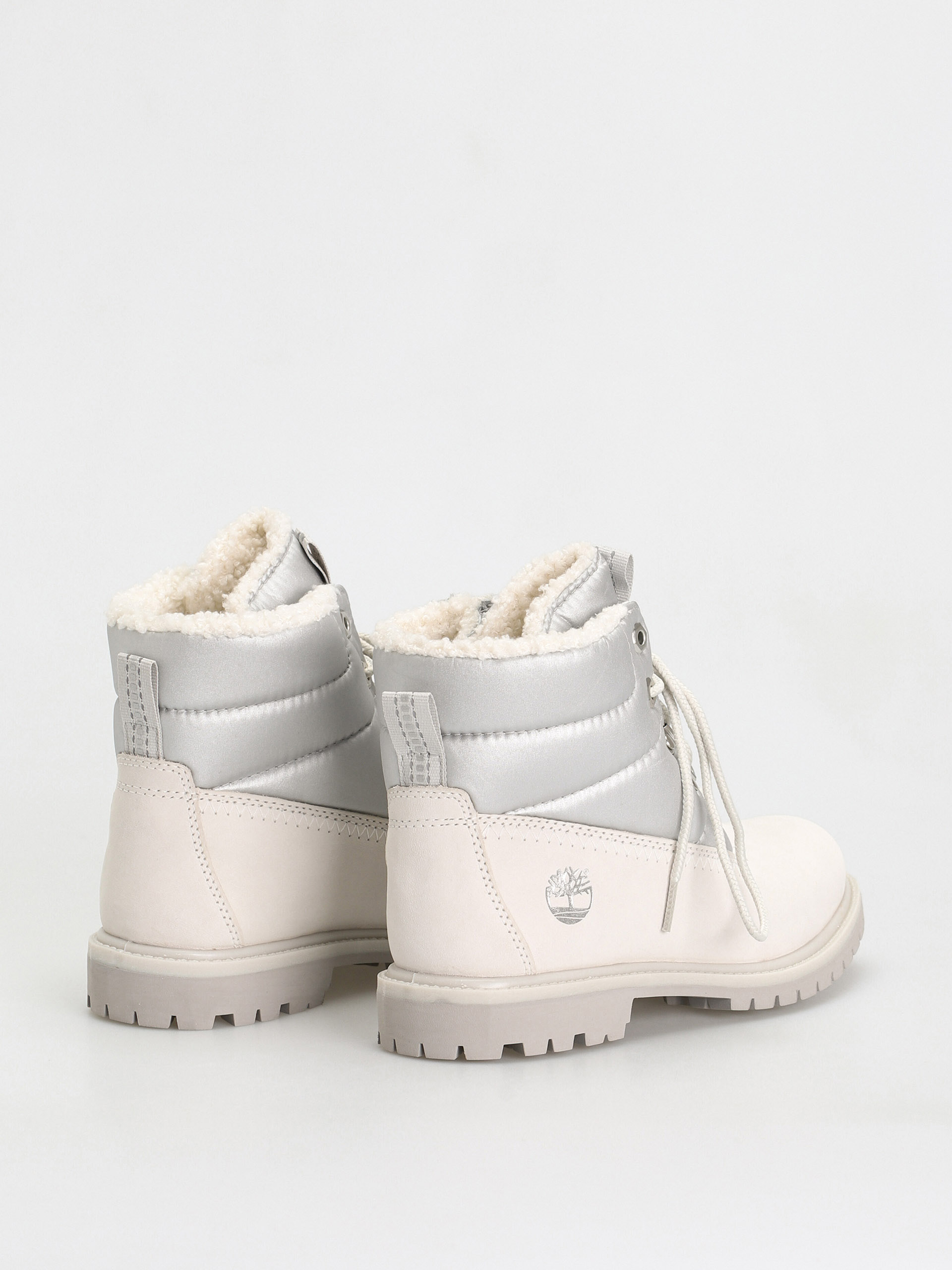 Timberland 6 Prem Puffer Bt Wp Shoes Wmn (white nubuck/silver)