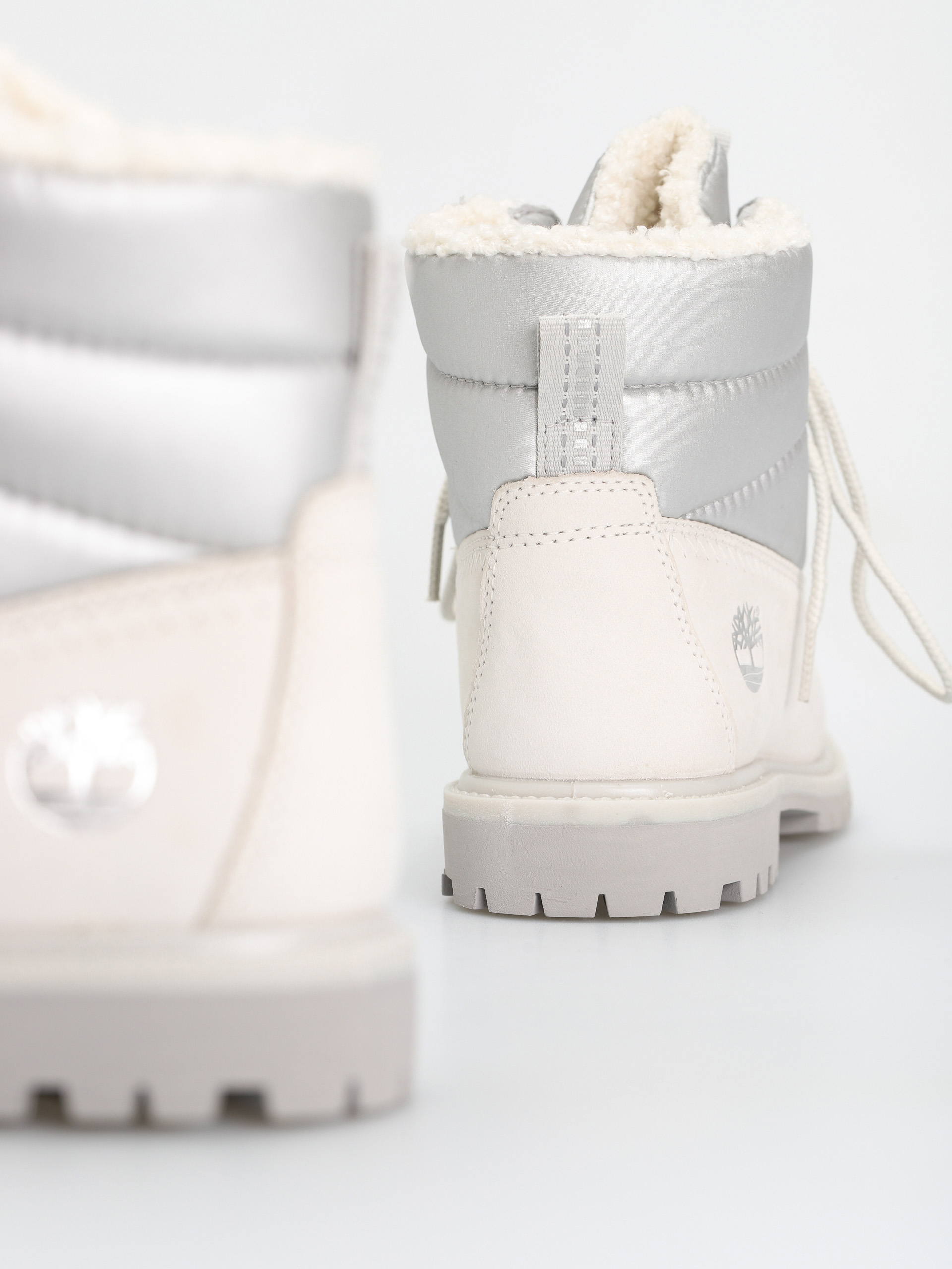 Timberland 6 Prem Puffer Bt Wp Shoes Wmn (white nubuck/silver)