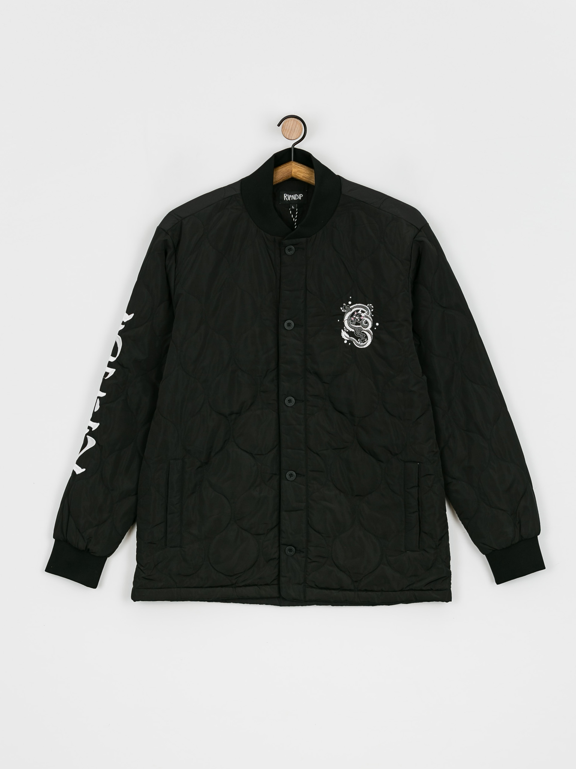 RipNDip Mystic Jerm Quilted Bomber Jacket (black)