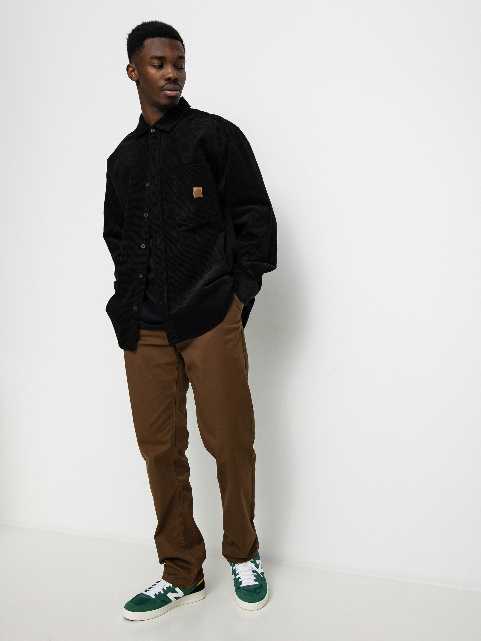Brixton Porter Waffle Corduroy Ls Shirt (black)