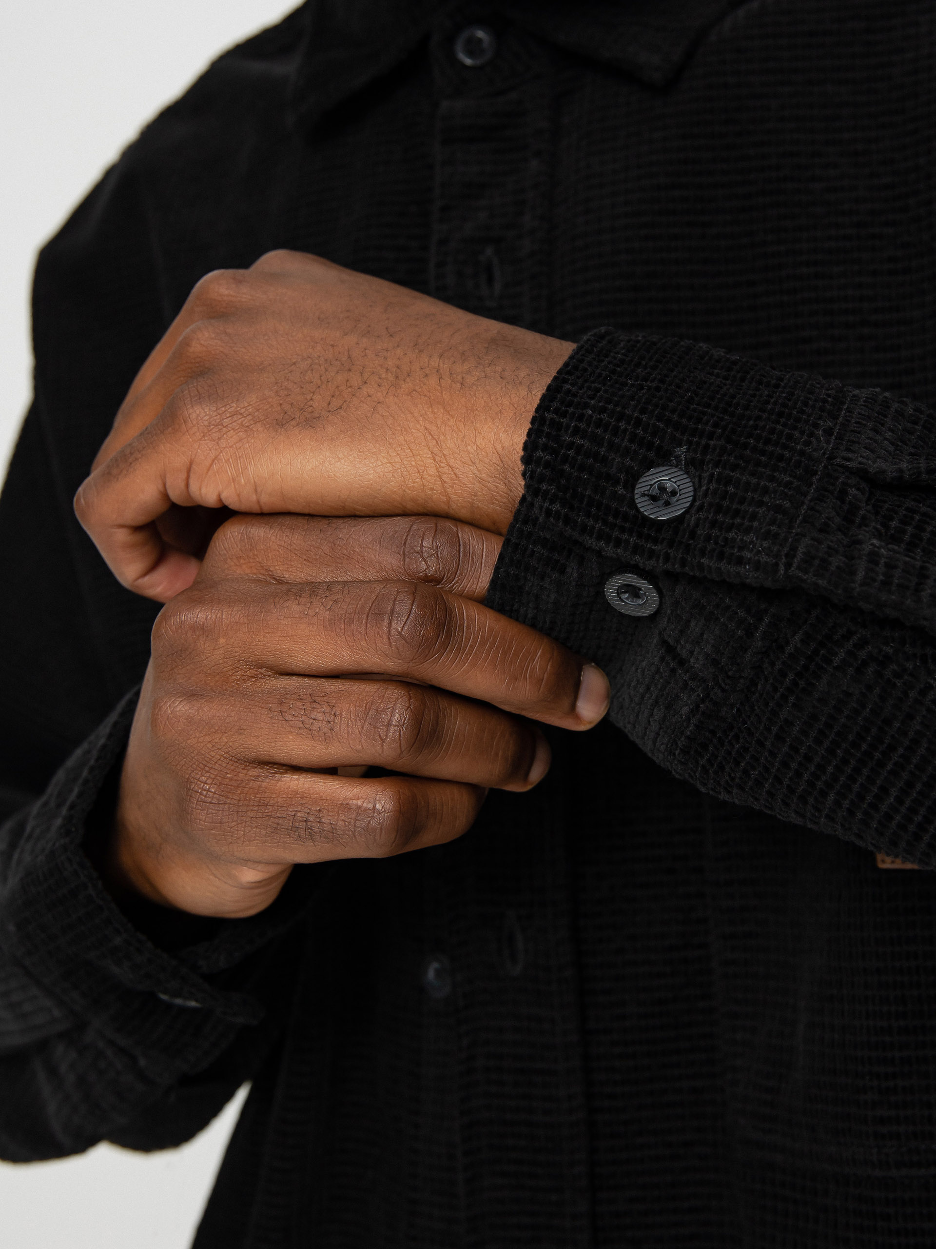 Brixton Porter Waffle Corduroy Ls Shirt (black)