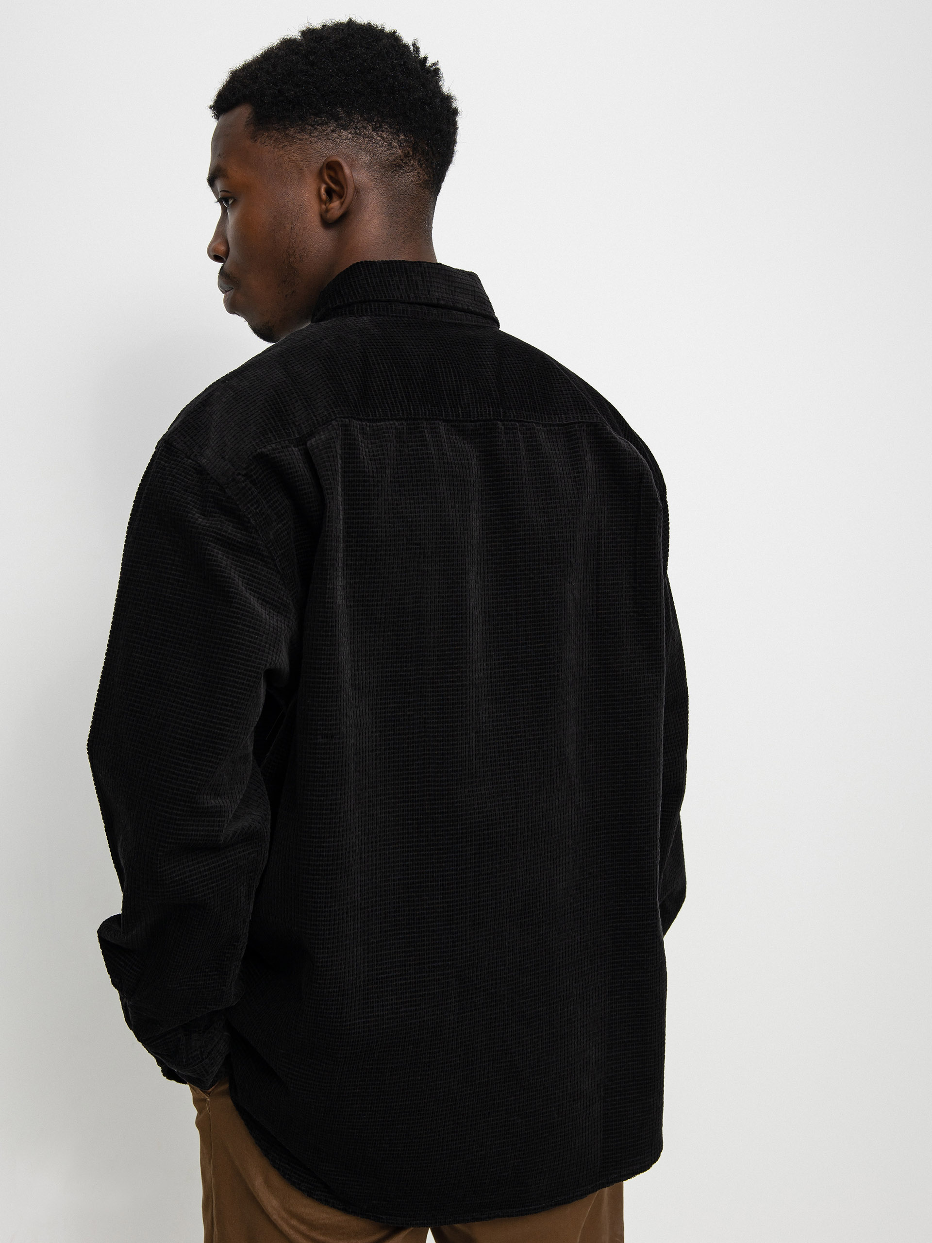 Brixton Porter Waffle Corduroy Ls Shirt (black)