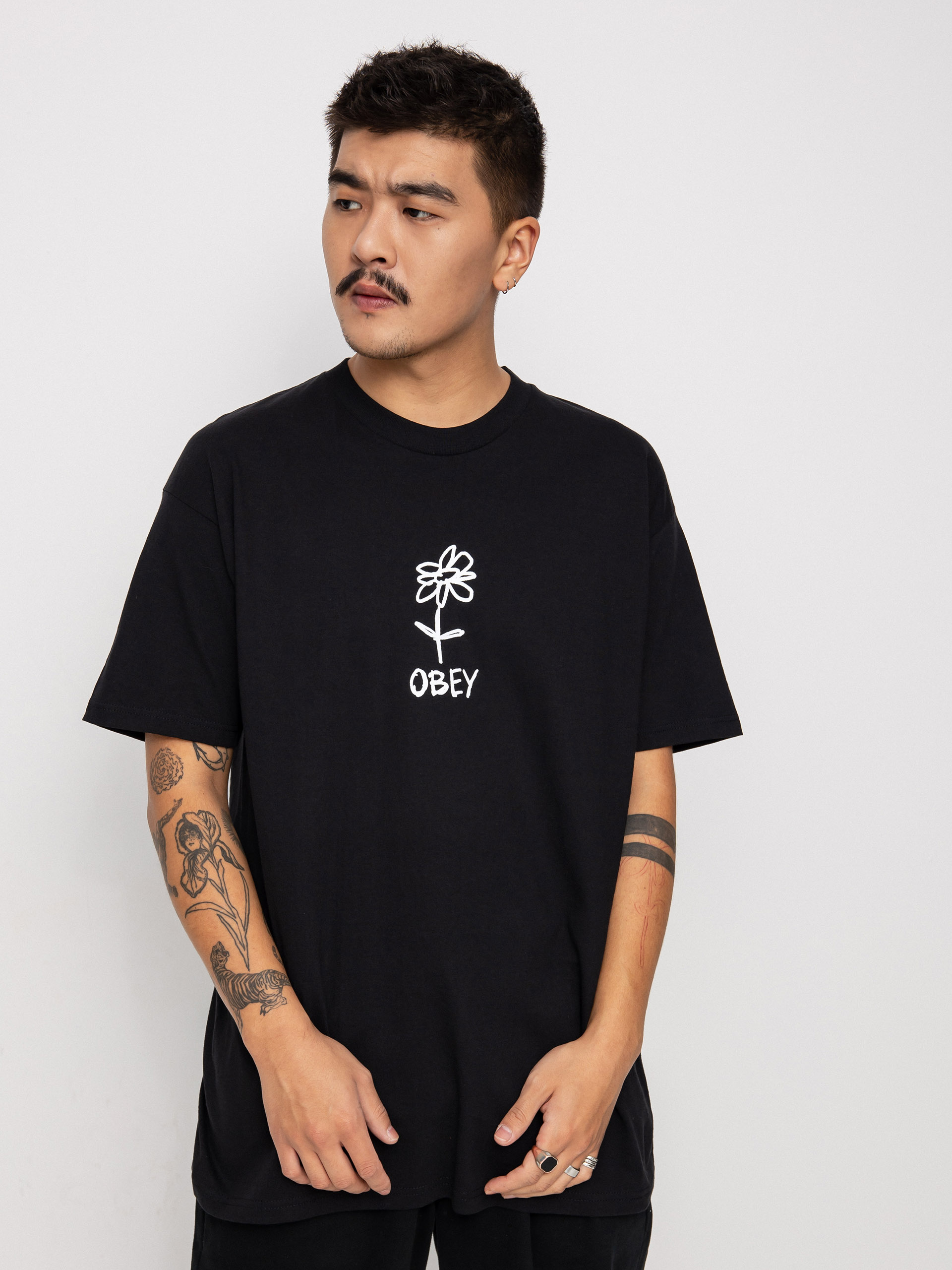 OBEY Obey Flower Doodle T-shirt (black)