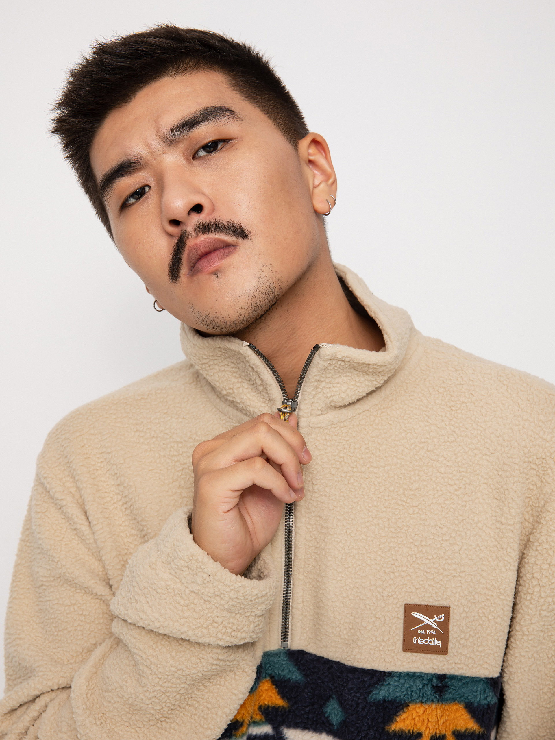 Iriedaily Insaneia Troyer Fleece - beige (navy khaki)