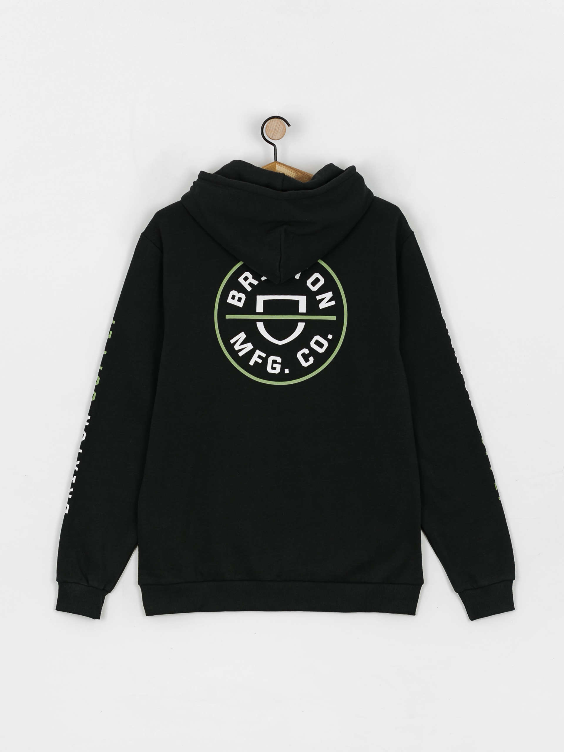 Brixton Crest HD Hoodie (black/epsom green/white)