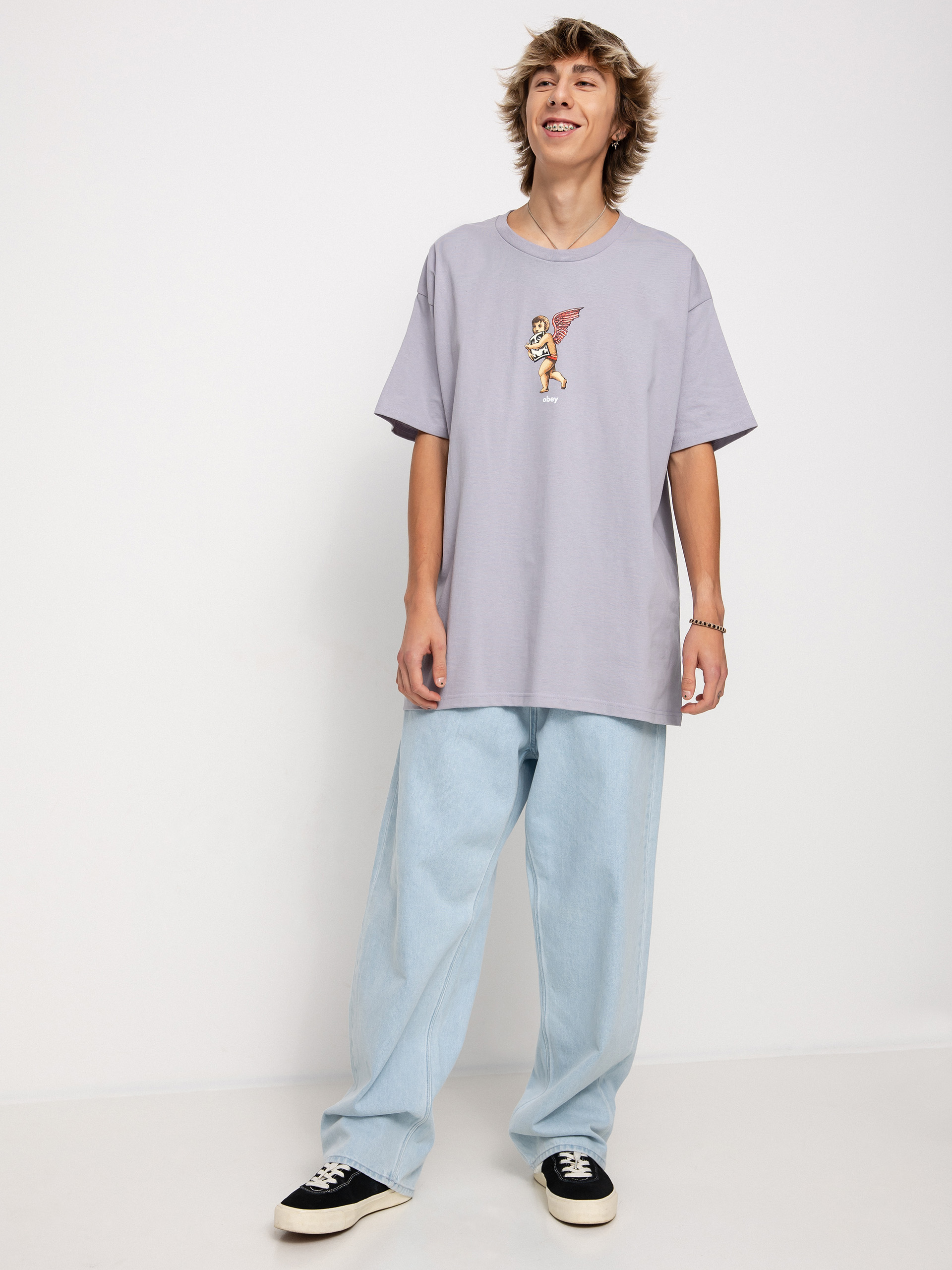 OBEY Angel Wings T-shirt (lilac chalk)