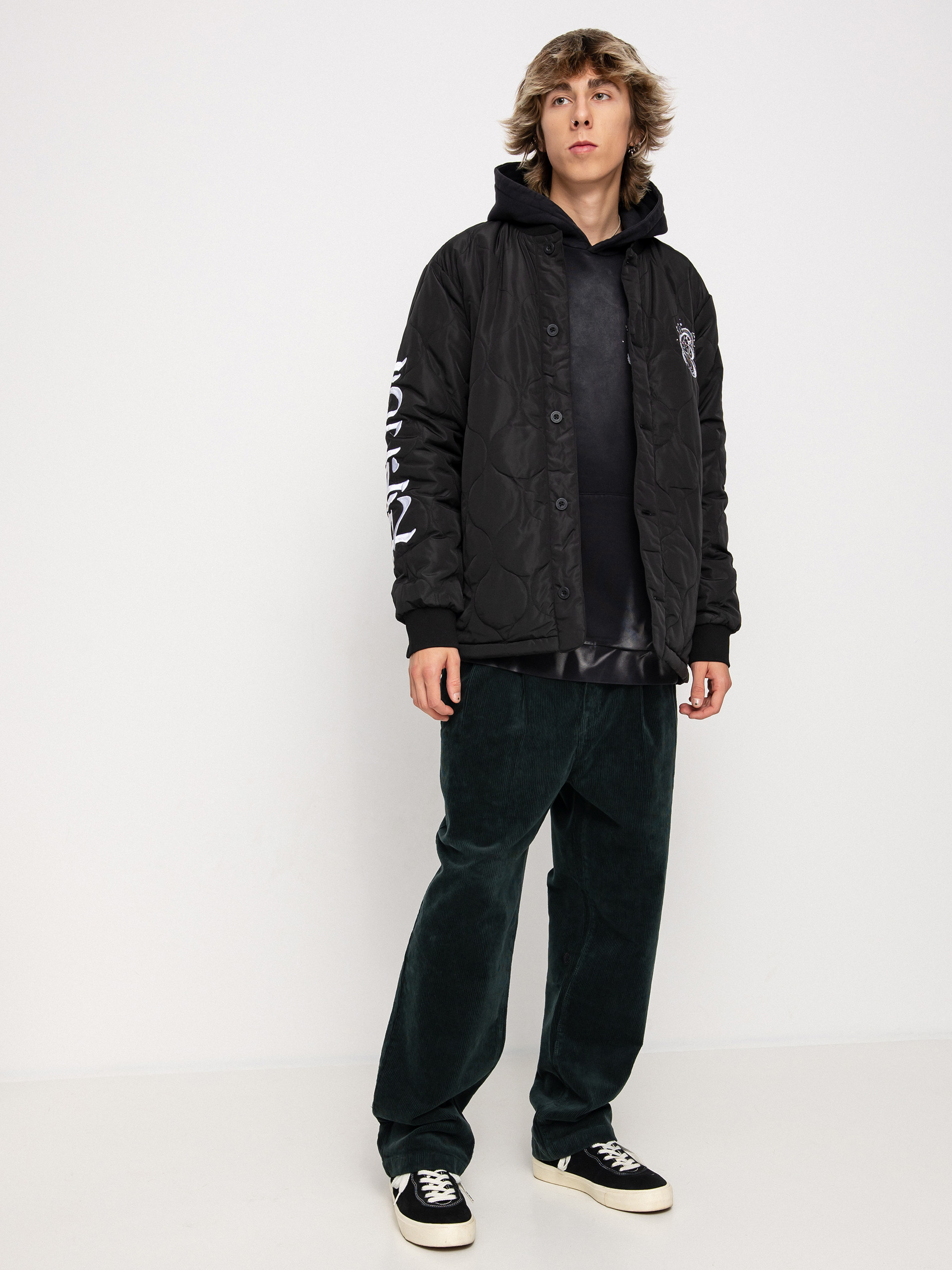 RipNDip Mystic Jerm Quilted Bomber Jacket (black)