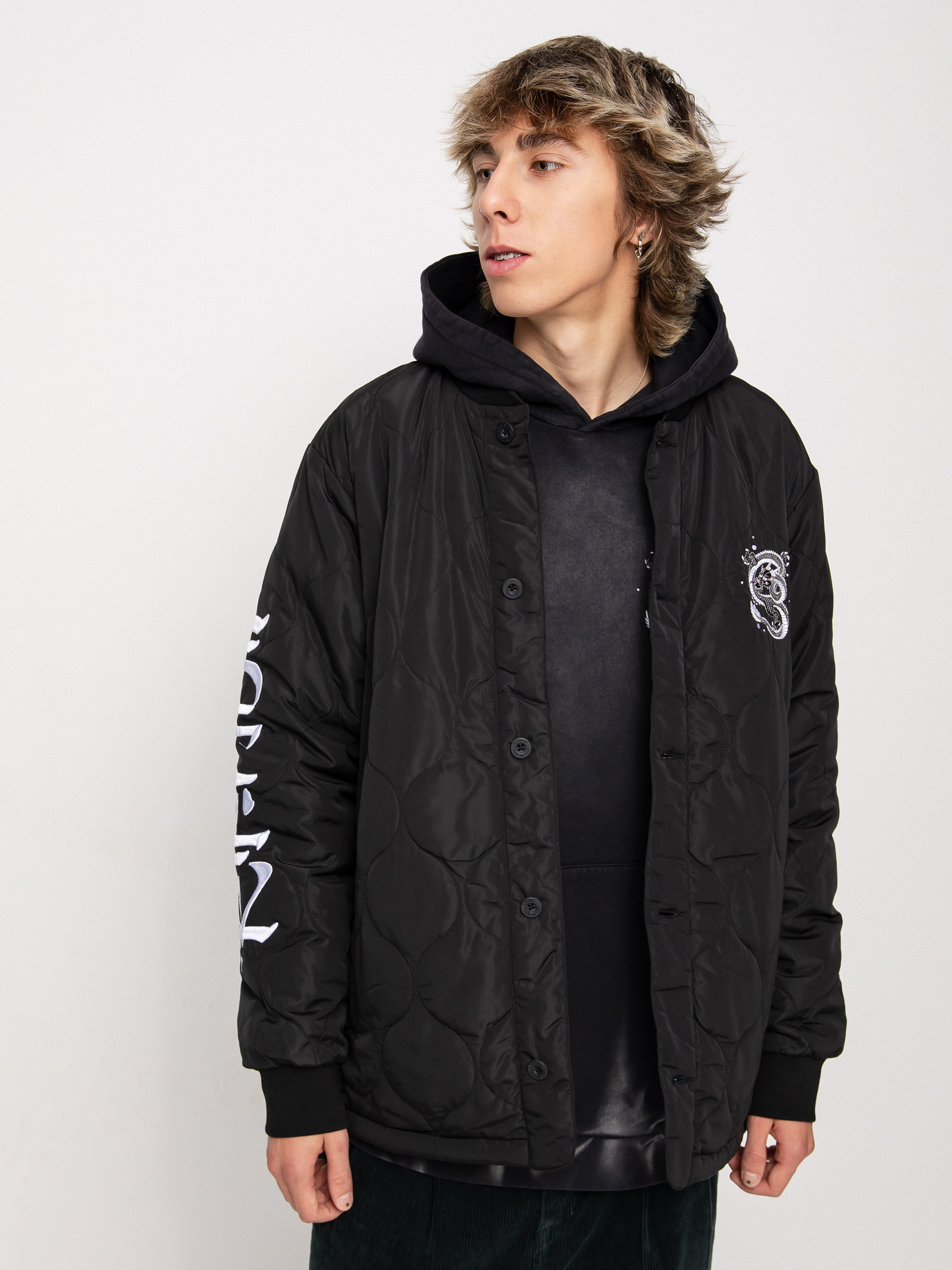 RipNDip Mystic Jerm Quilted Bomber Jacket (black)