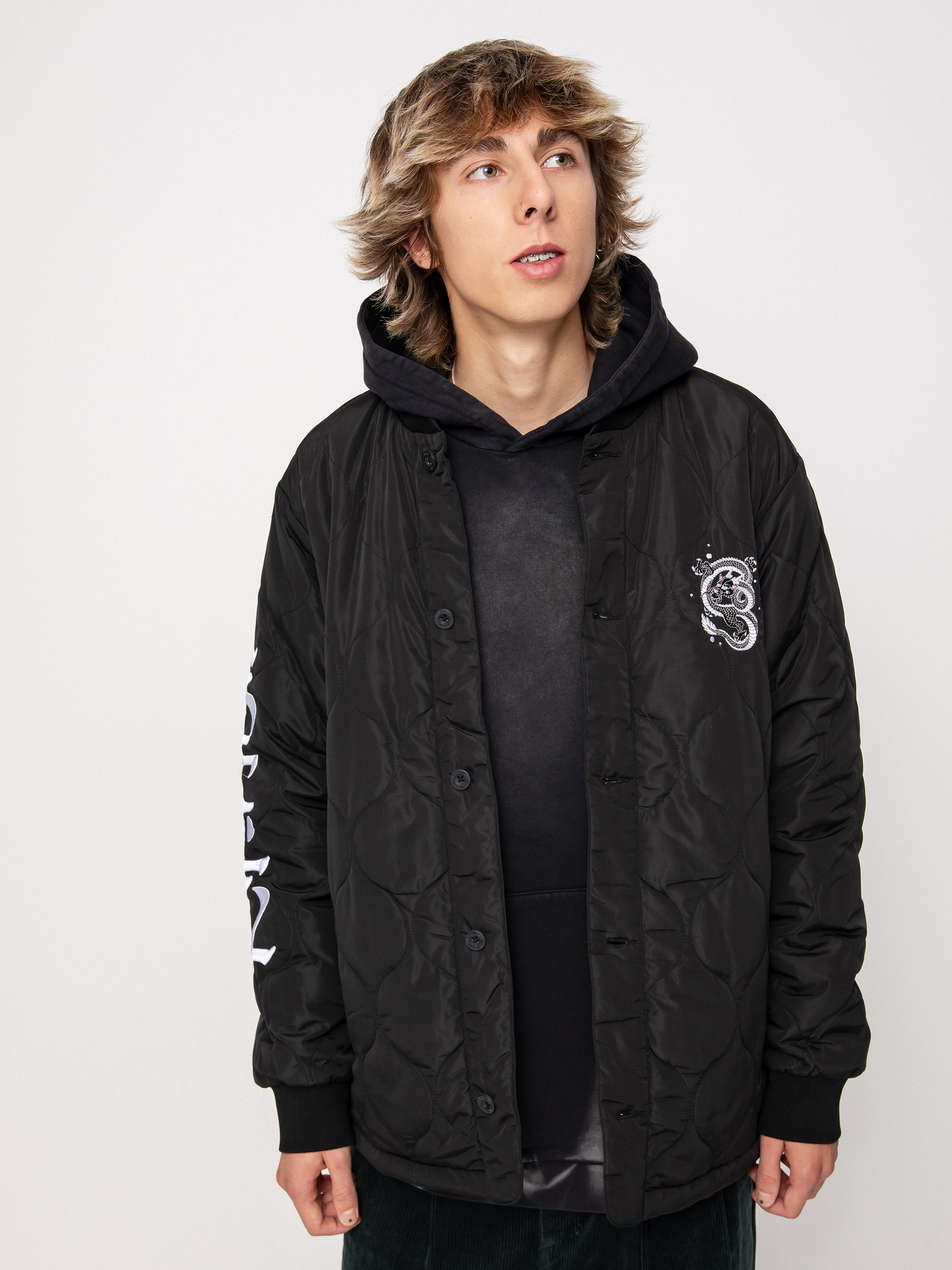 RipNDip Mystic Jerm Quilted Bomber Jacket (black)