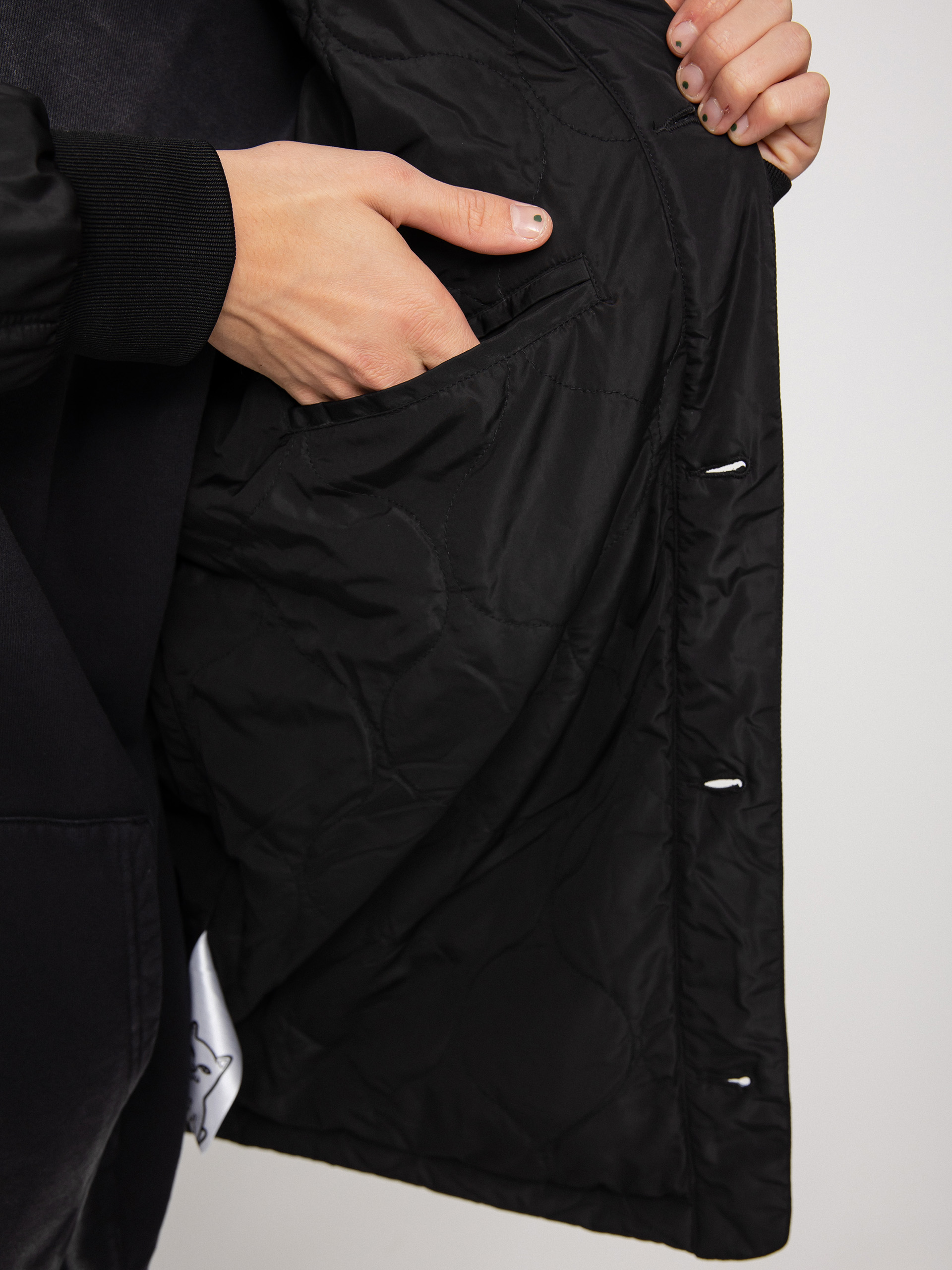 RipNDip Mystic Jerm Quilted Bomber Jacket (black)