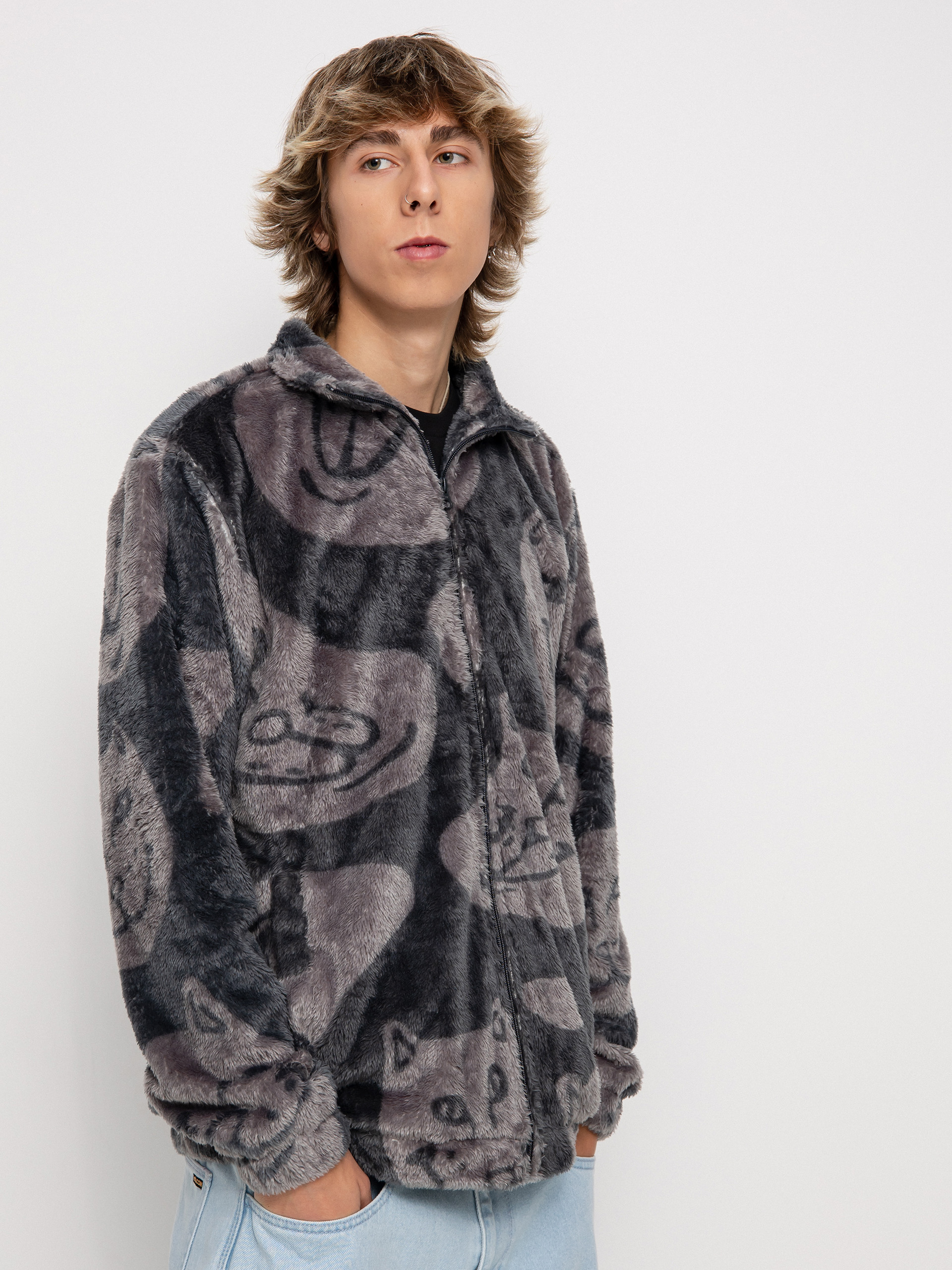 RipNDip Many Faces Sherpa Jacket (charcoal)
