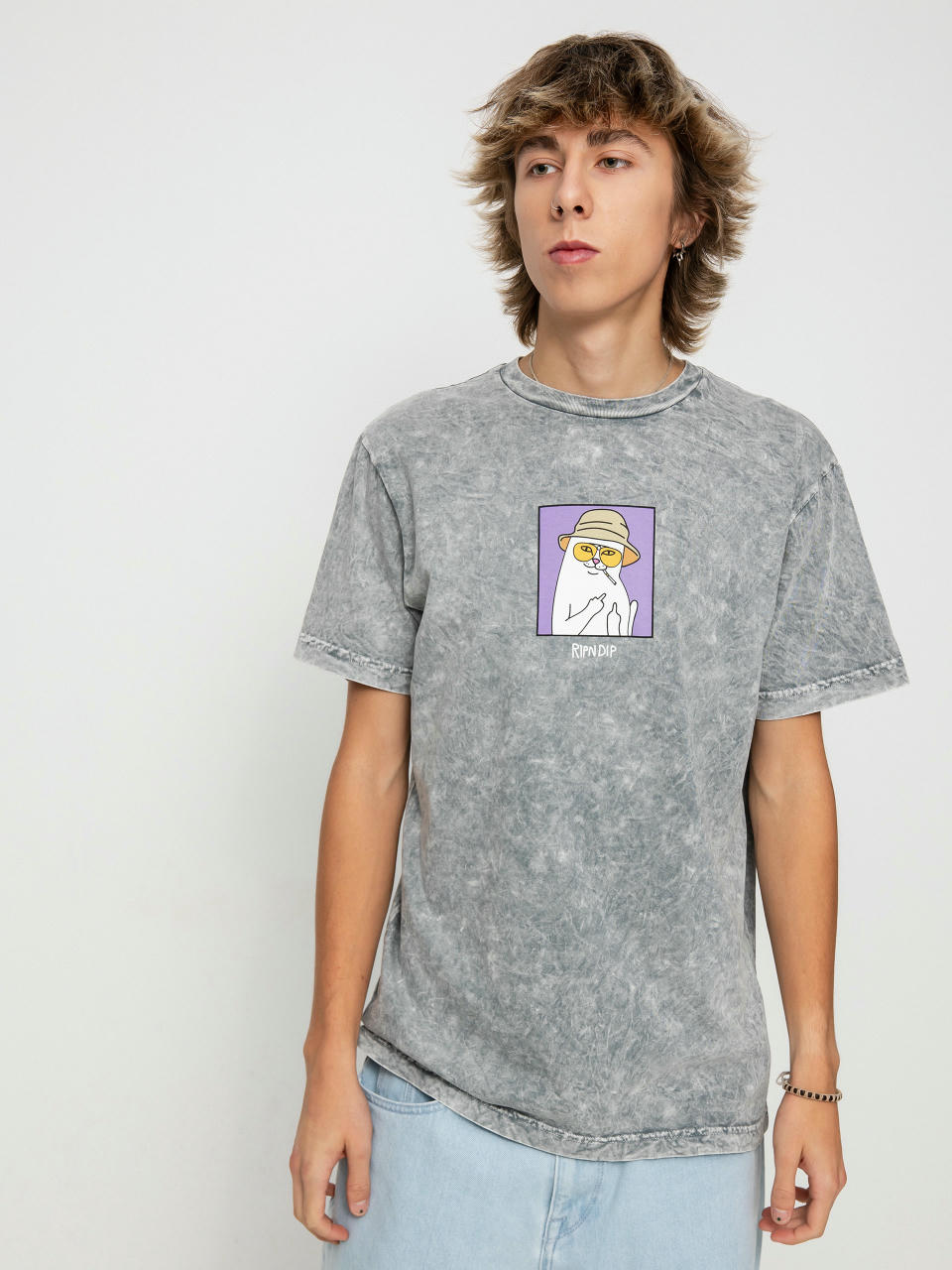 RipNDip Nermal S Thompson T-shirt (charcoal mineral wash)